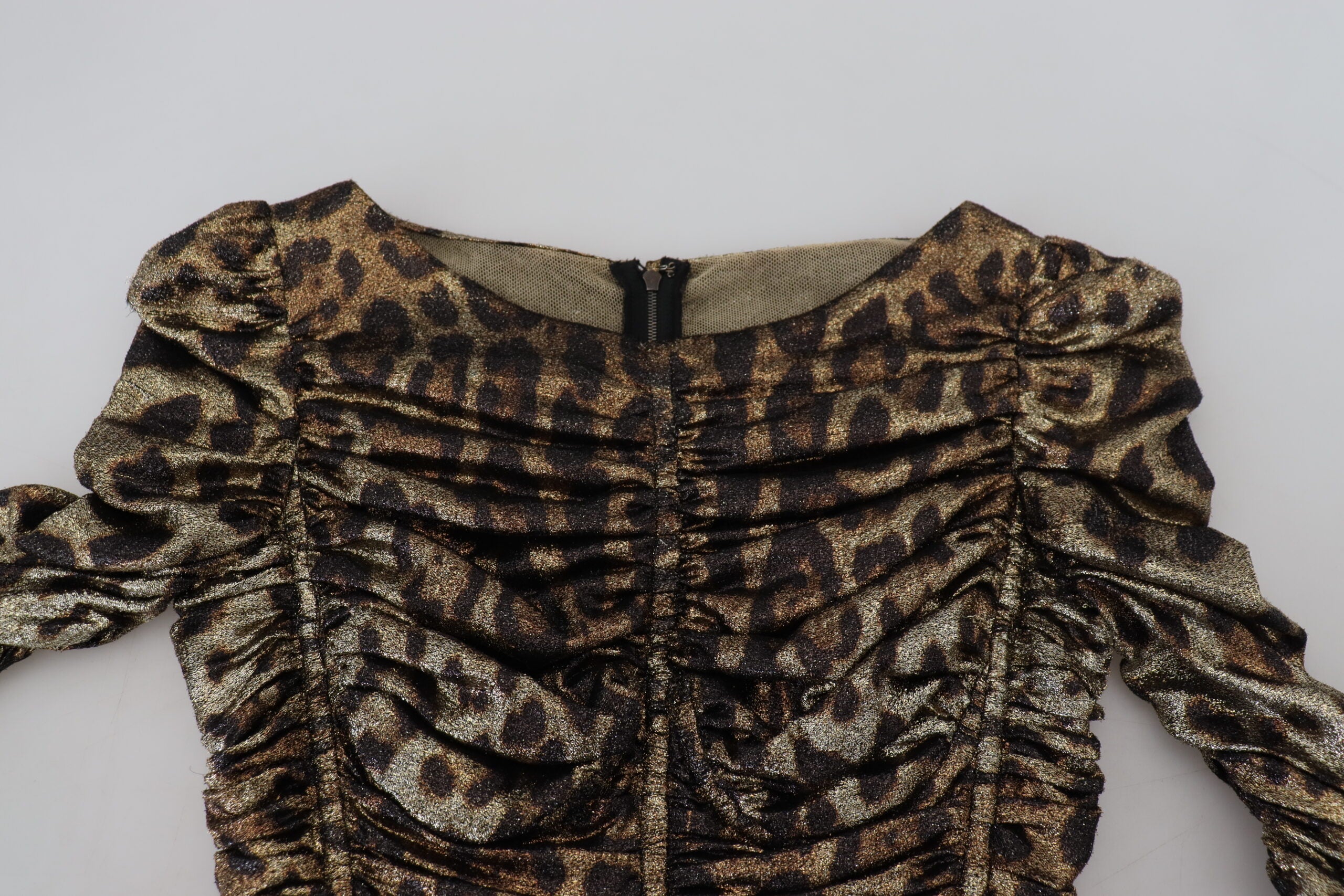 Multicolor Leopard Bodycon Sheath Midi Dress - ventzia