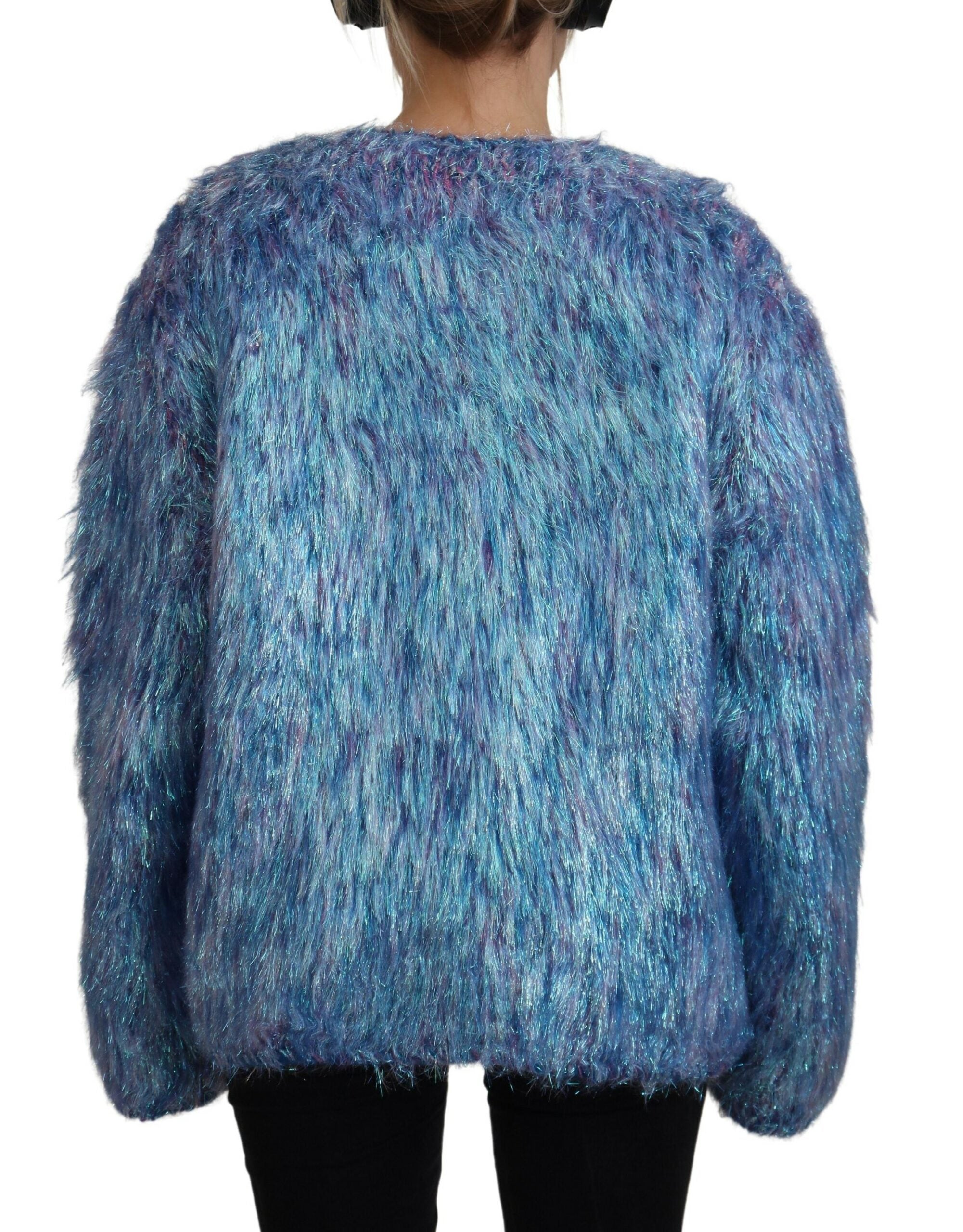 Multicolor Polyester Fringes Coat Jacket - ventzia