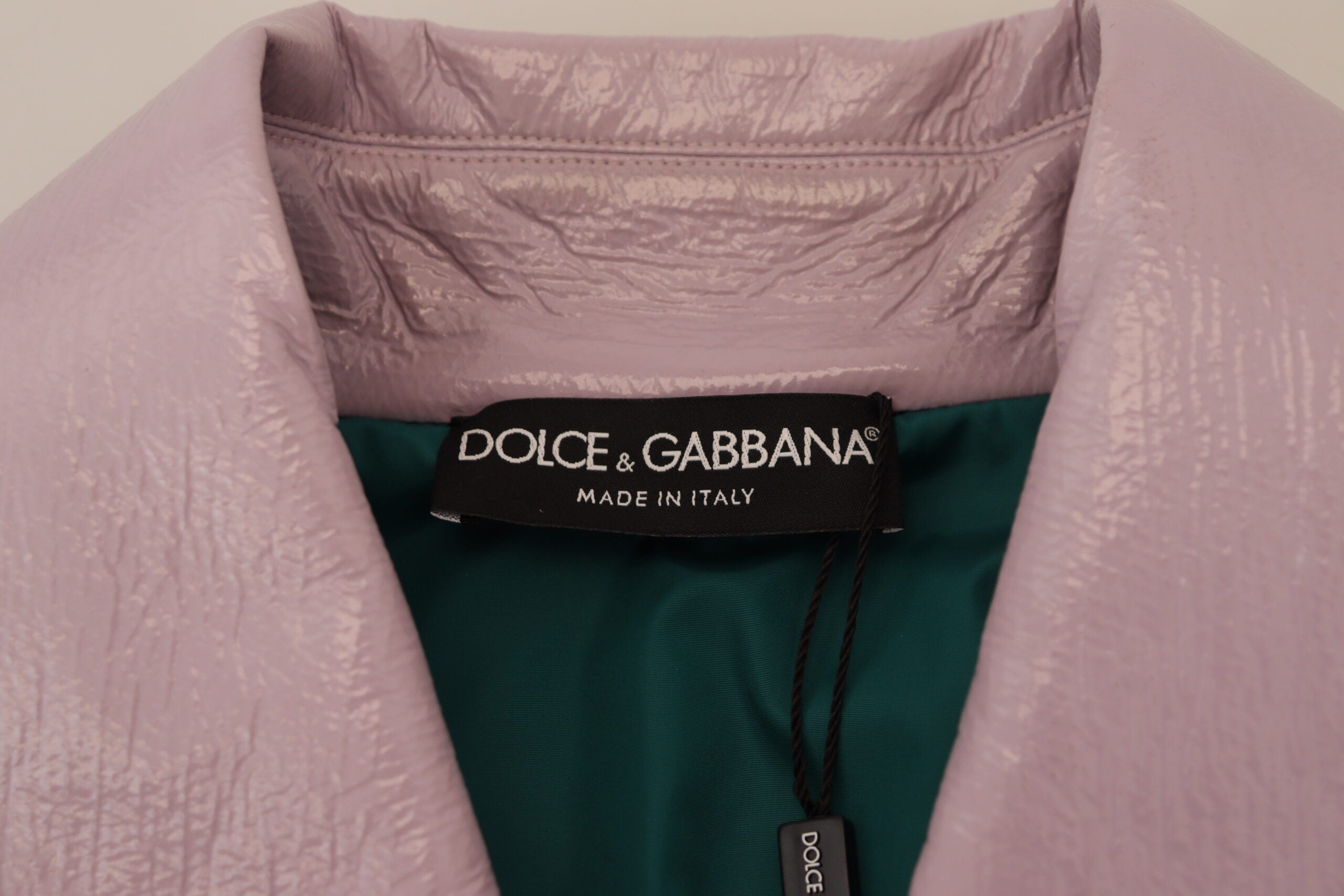 Purple Cotton Button Down Cropped Jacket - ventzia