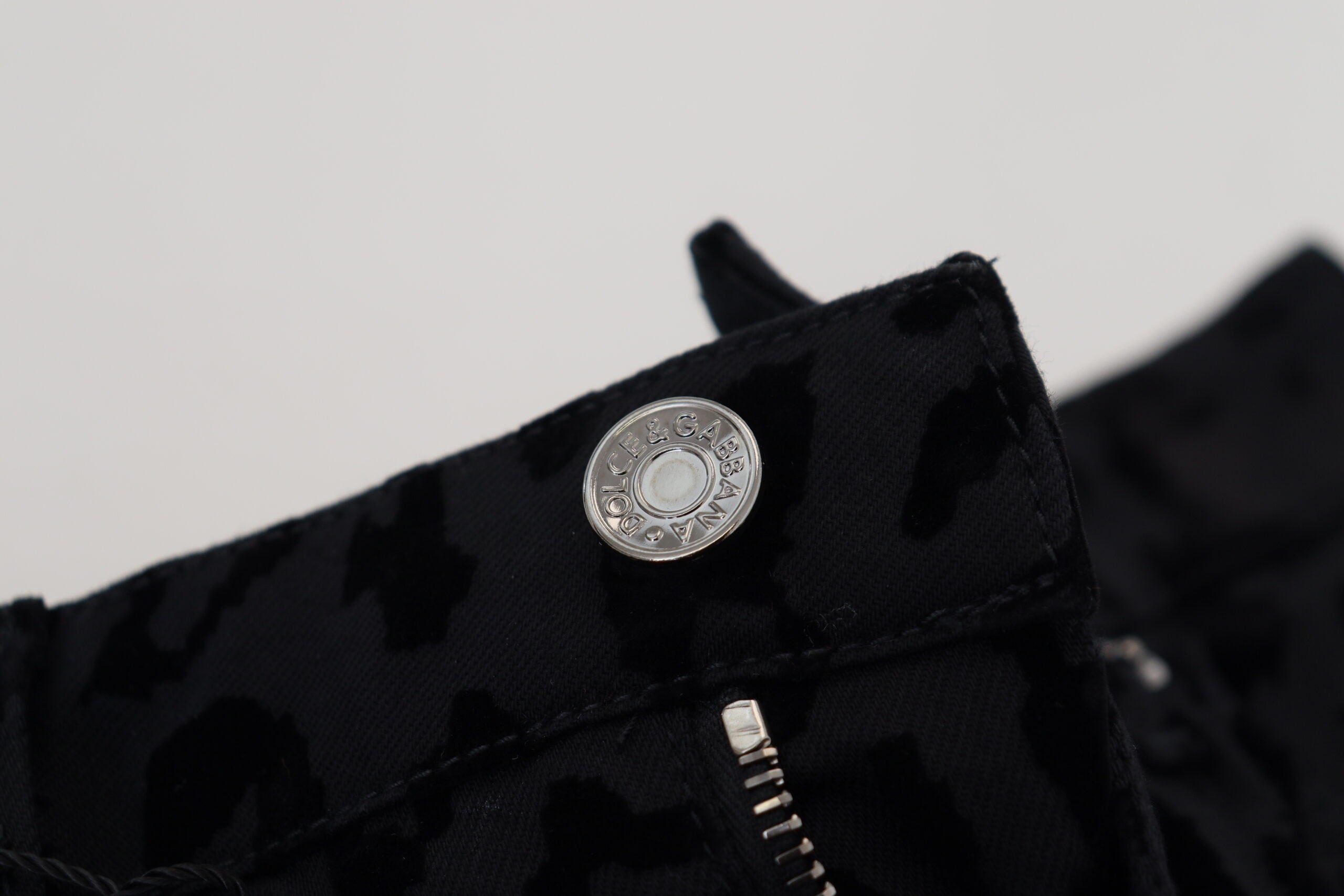 Black Denim Cotton Stretch Hot Pants Shorts - ventzia