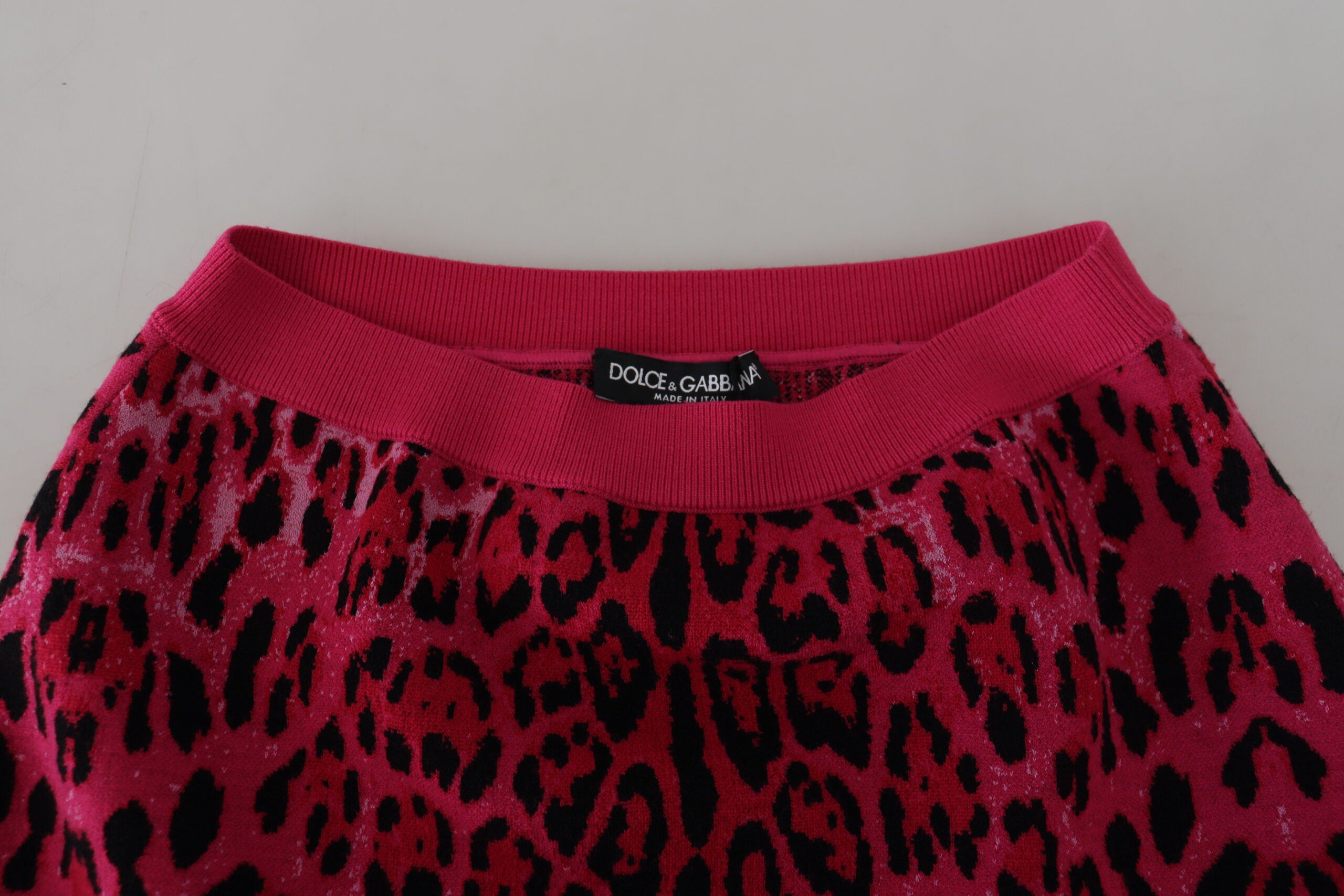 Pink Leopard High Waist A-line Mini Skirt - ventzia
