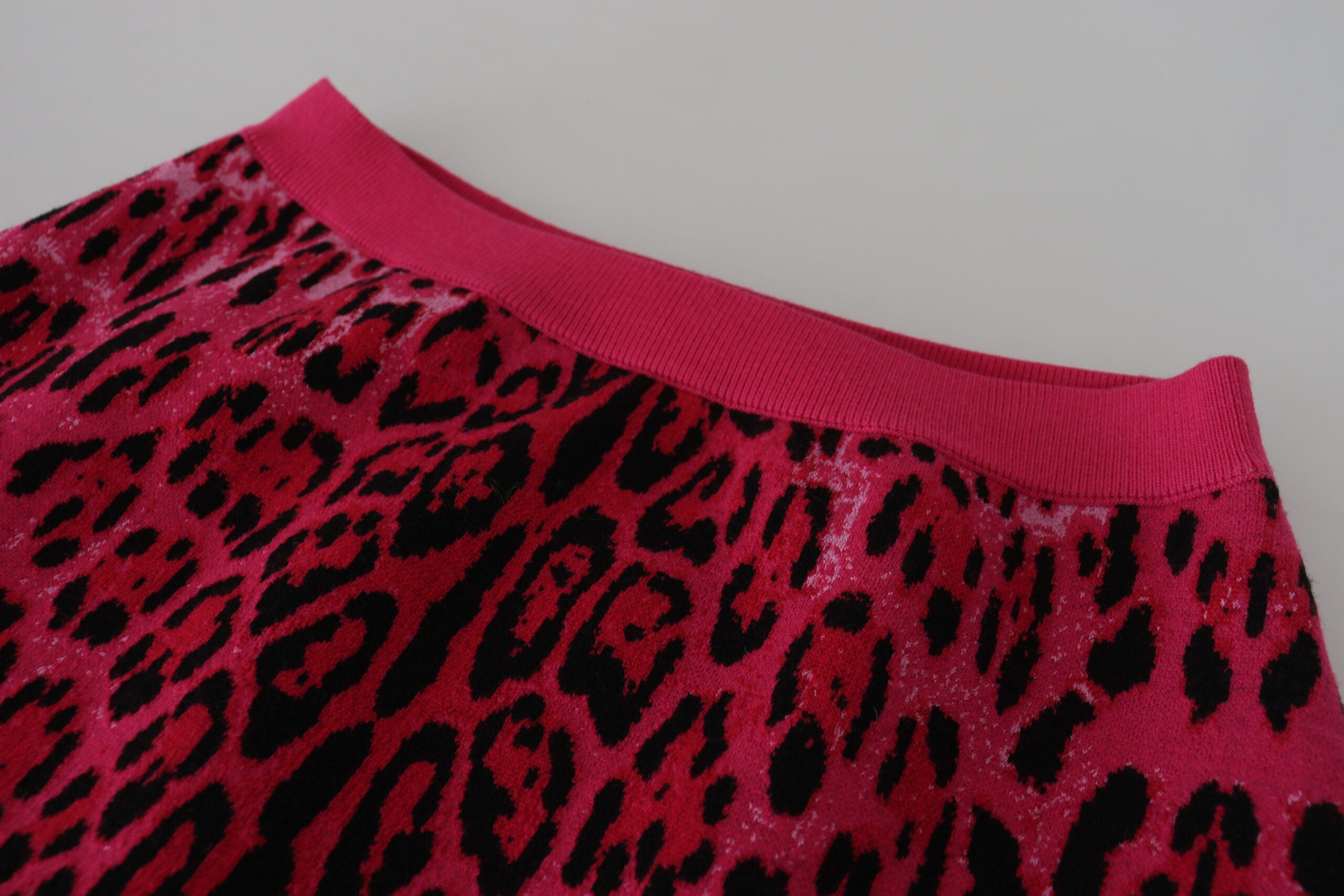 Pink Leopard High Waist A-line Mini Skirt - ventzia