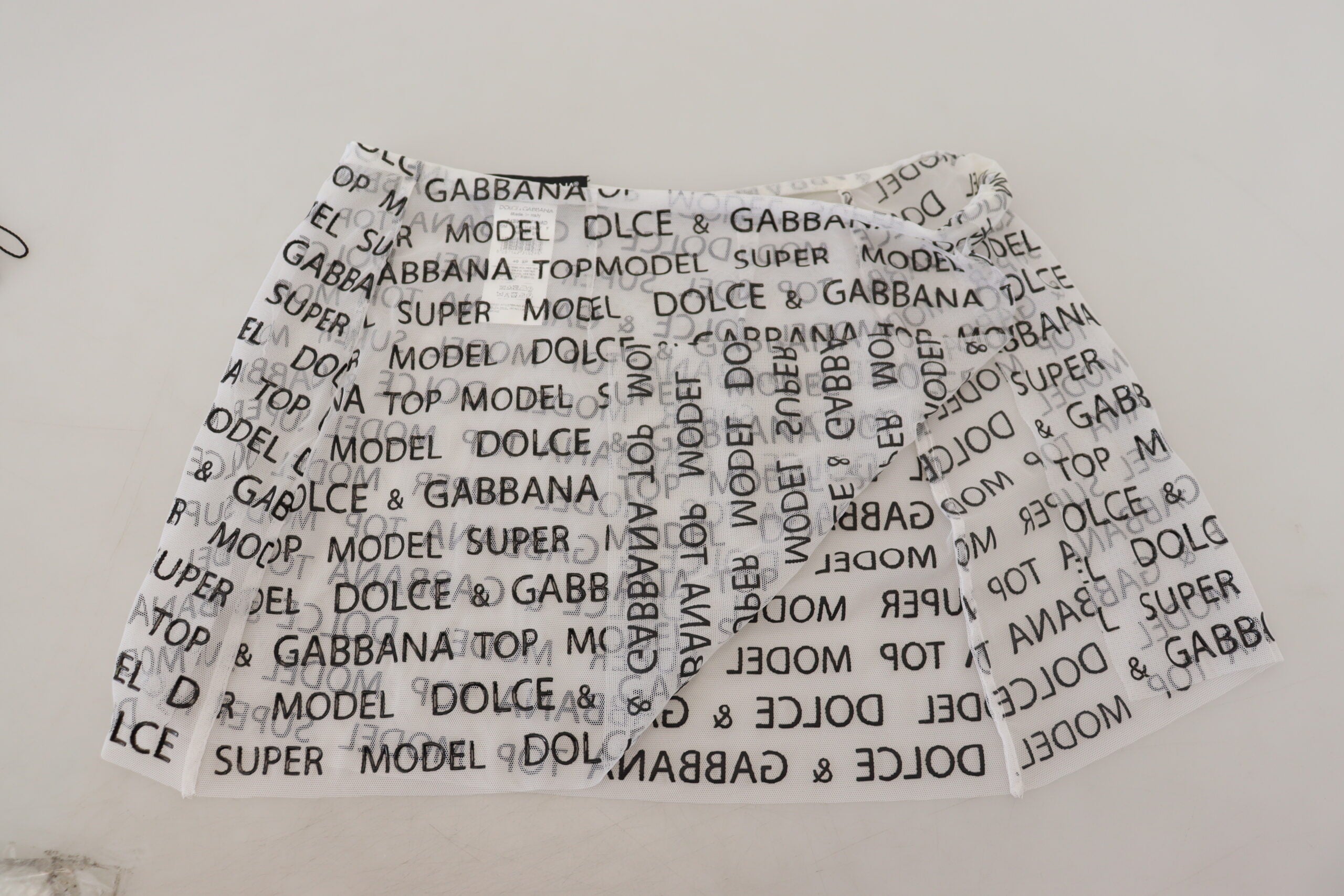 White Logo See Through A-line Mini Skirt - ventzia