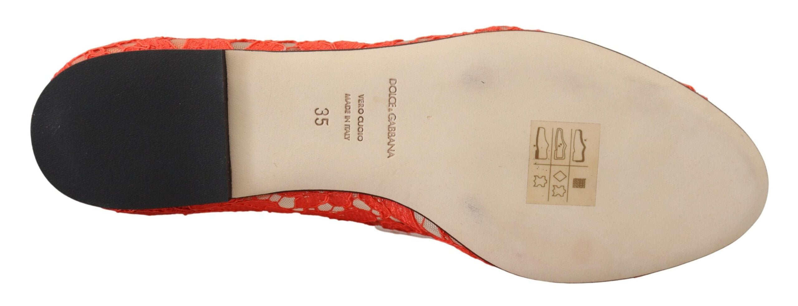 Red Taormina Lace Crystals Ballet Flats Shoes - ventzia