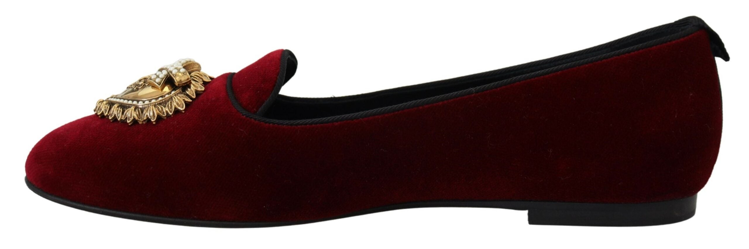 Bordeaux Velvet Slip-On Loafers Flats Shoes - ventzia