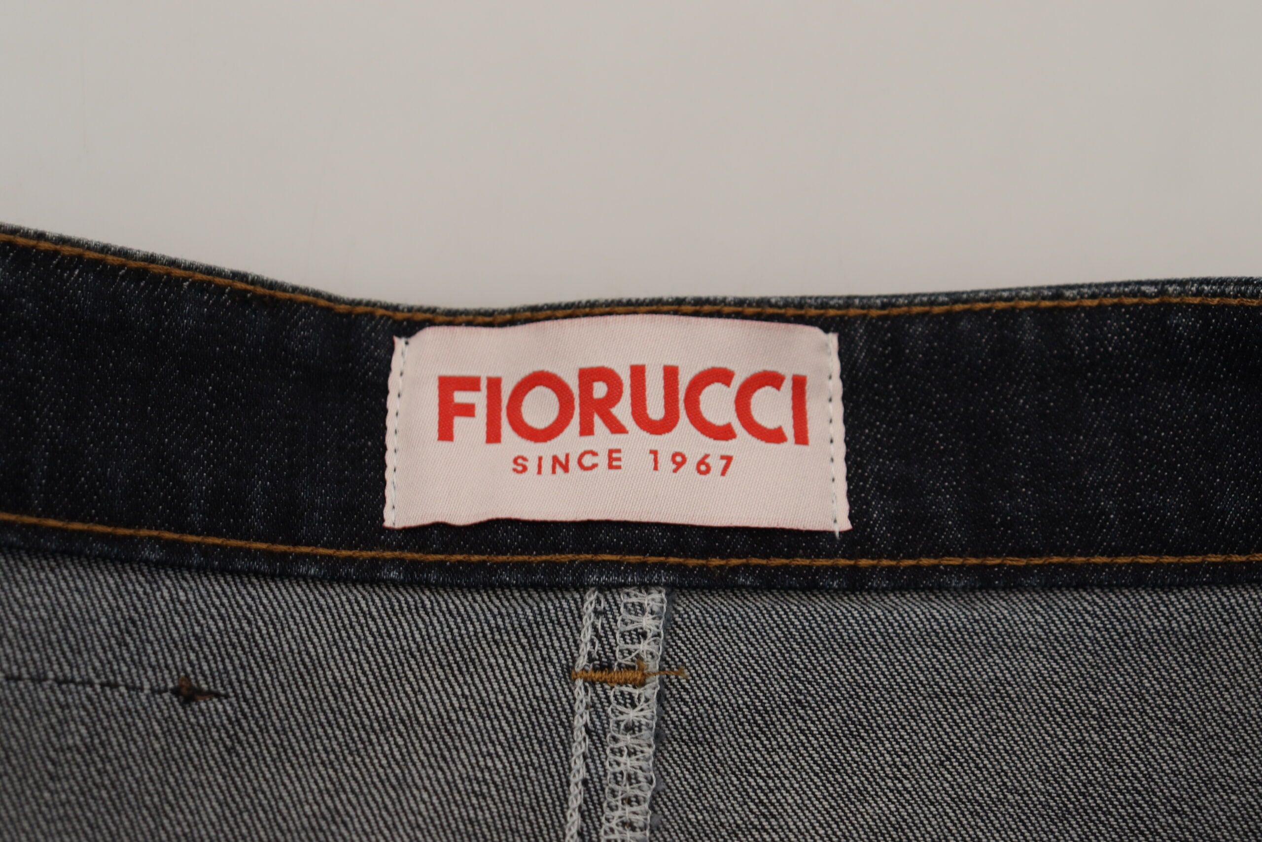 Dark Blue Washed Mid Waist Pencil Cut Denim Skirt - ventzia