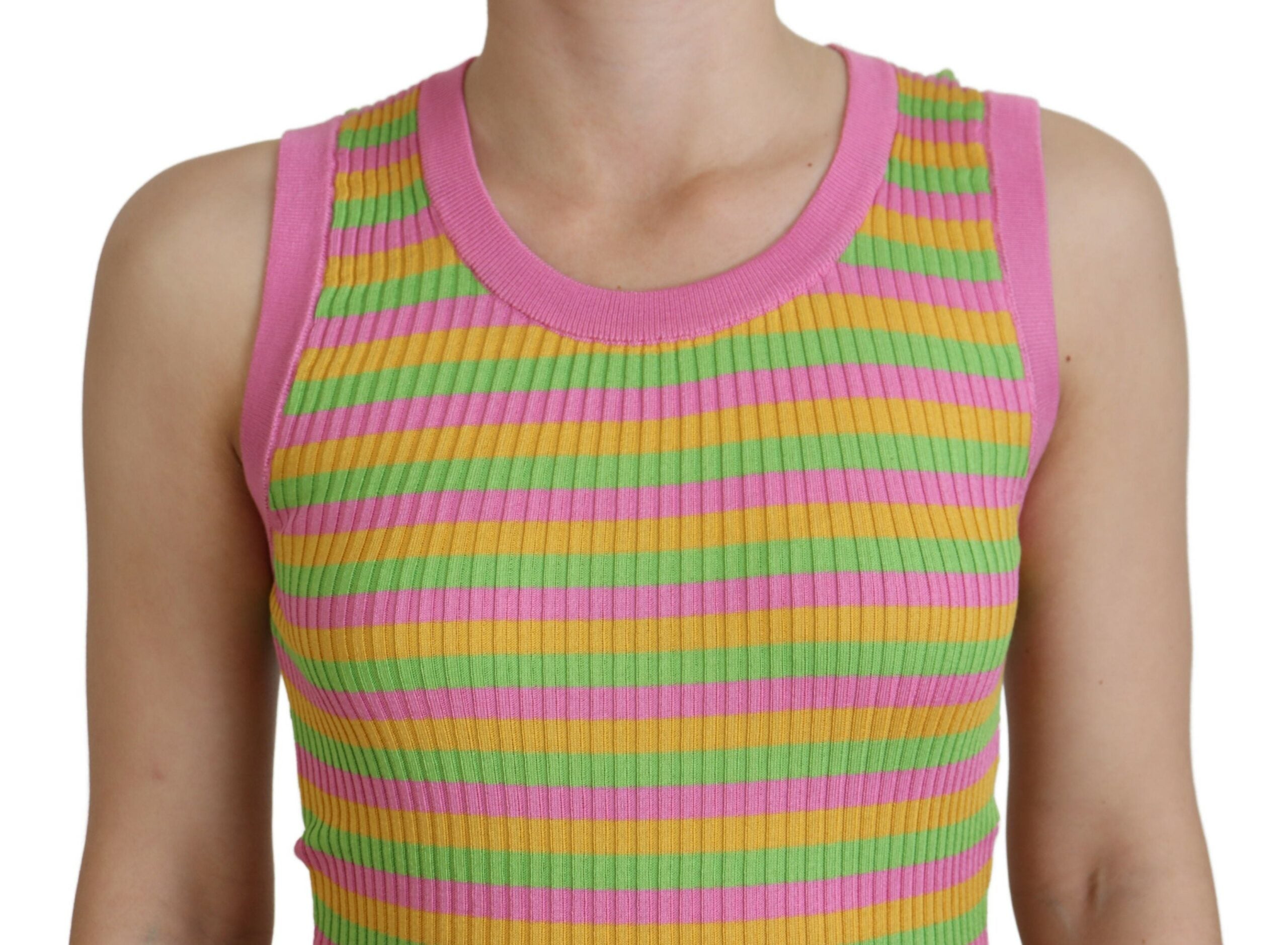 Multicolor Silk Vest Pullover Tank Top - ventzia