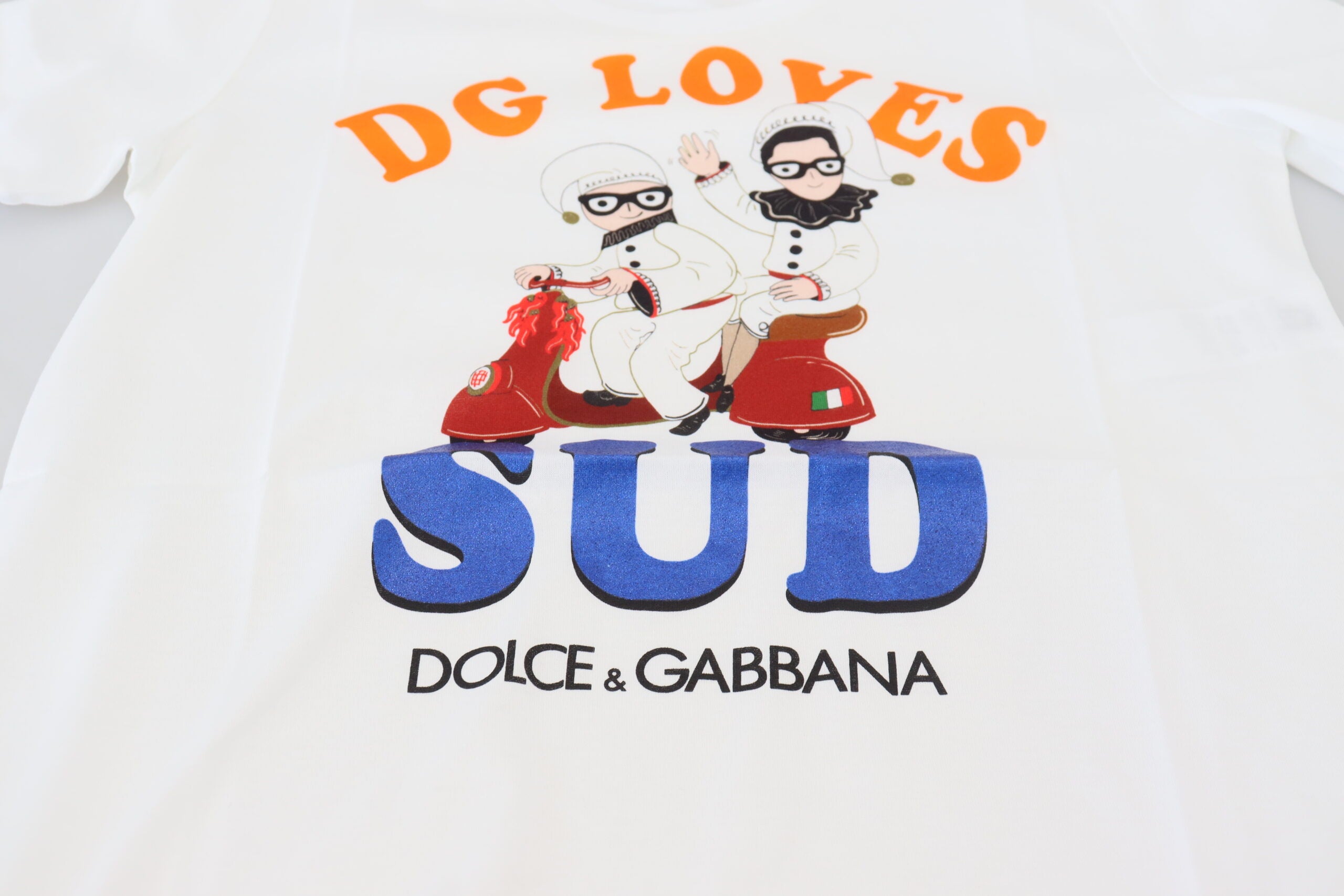 White Cotton DG Loves SUD T-shirt - ventzia