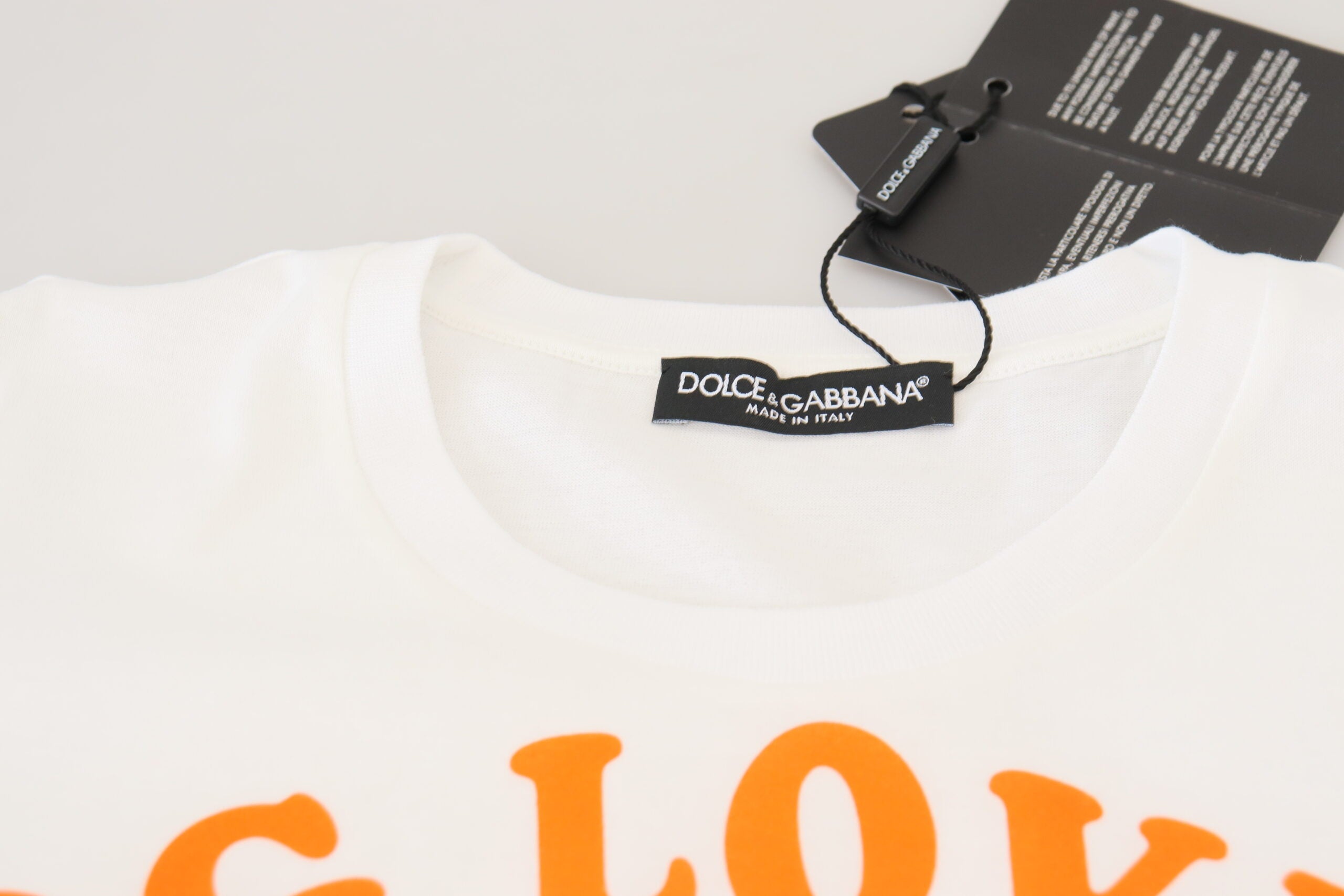 White Cotton DG Loves SUD T-shirt - ventzia