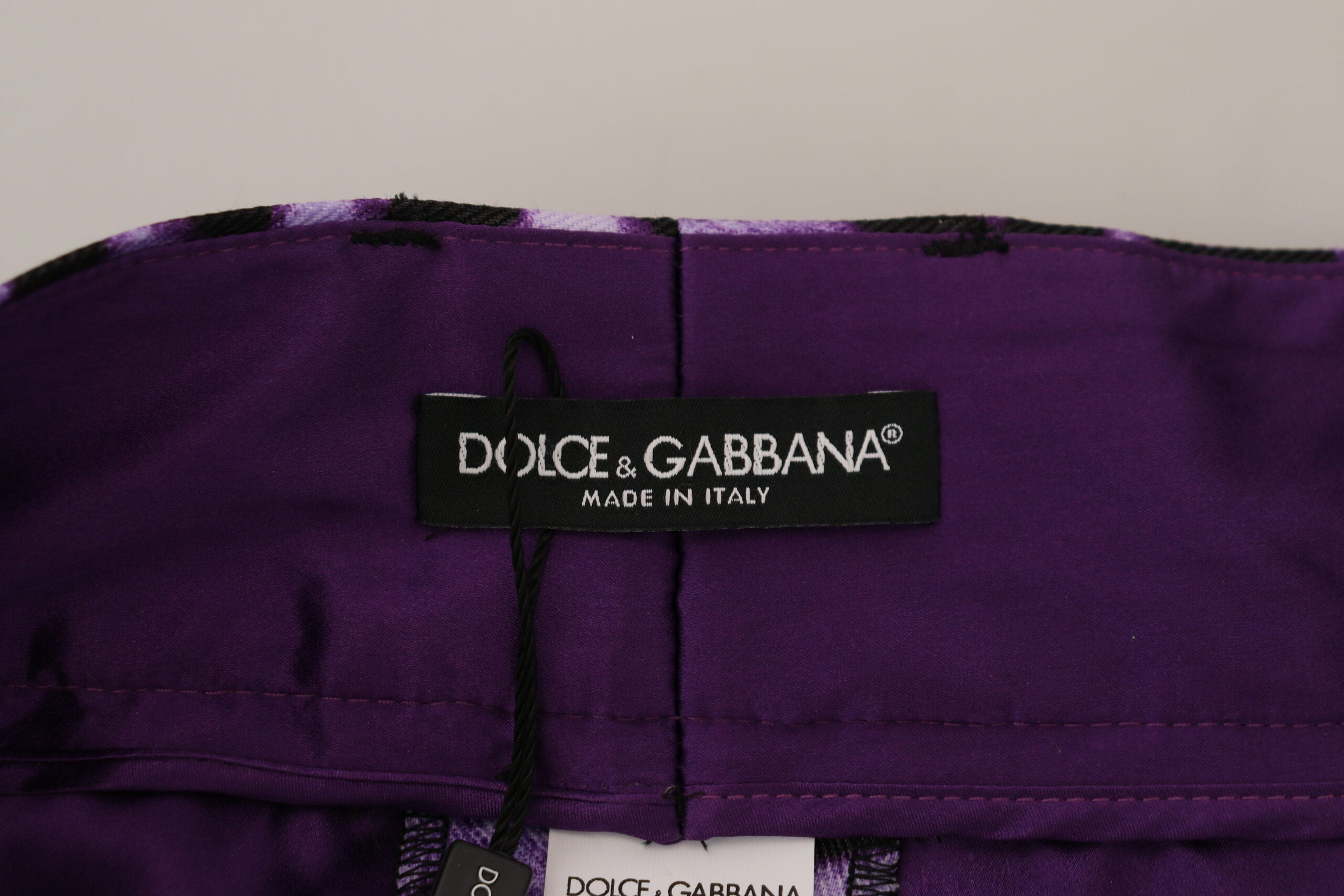 Purple Leopard Print High Waist Pants - ventzia
