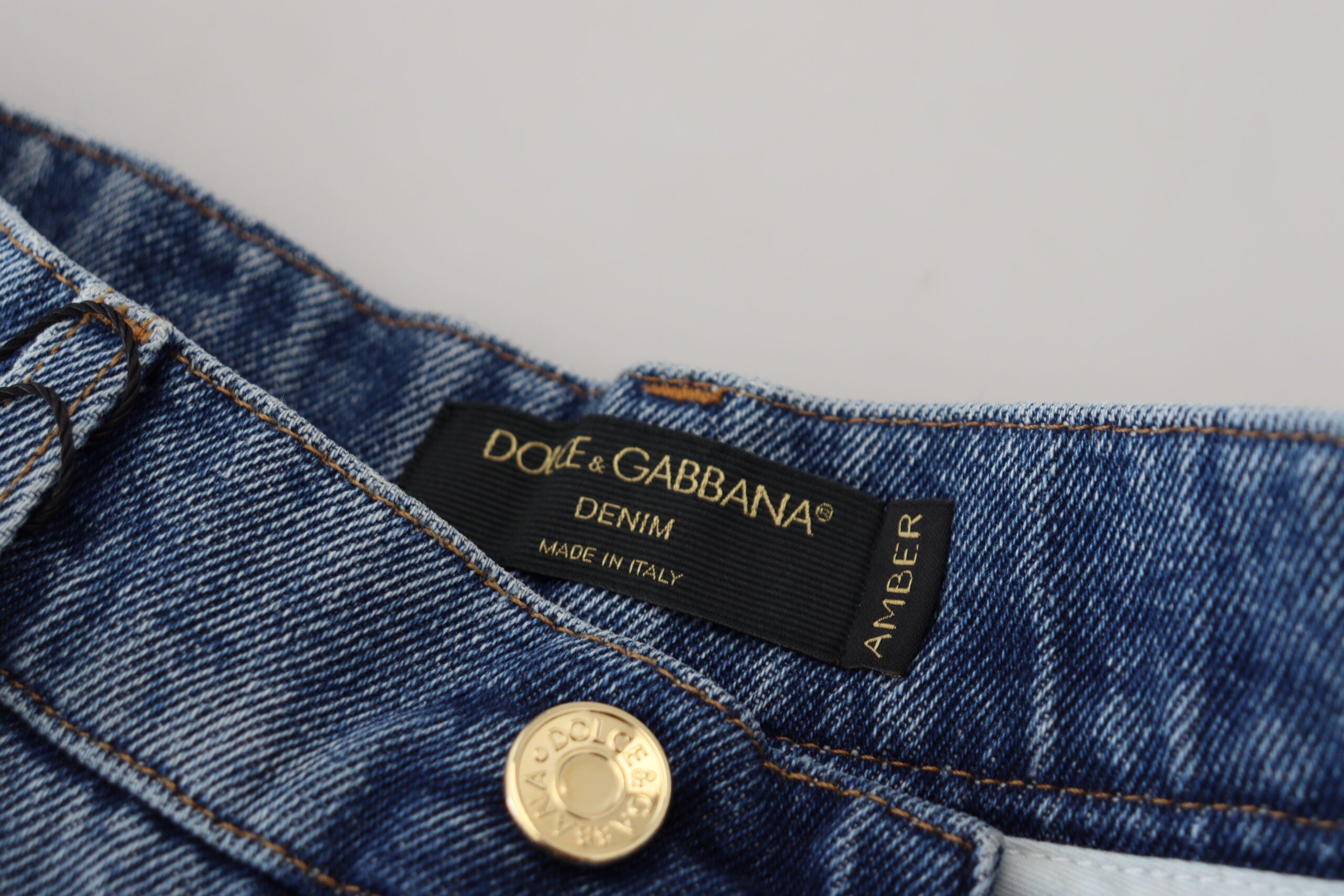 Blue Tattered Skinny Denim Cotton Jeans - ventzia
