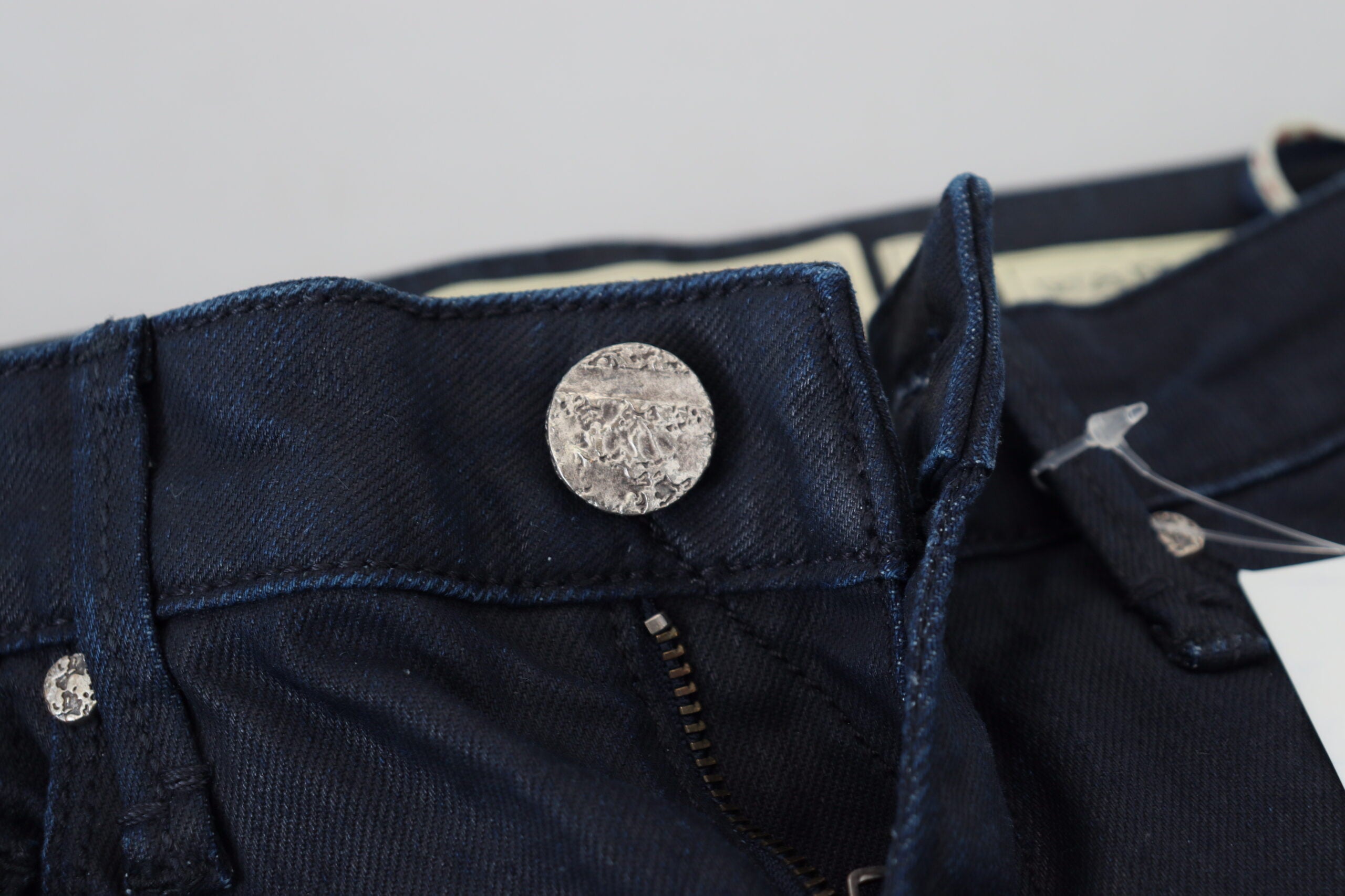 Blue Cotton Low Waist Slim Fit Women Casual Denim Jeans - ventzia