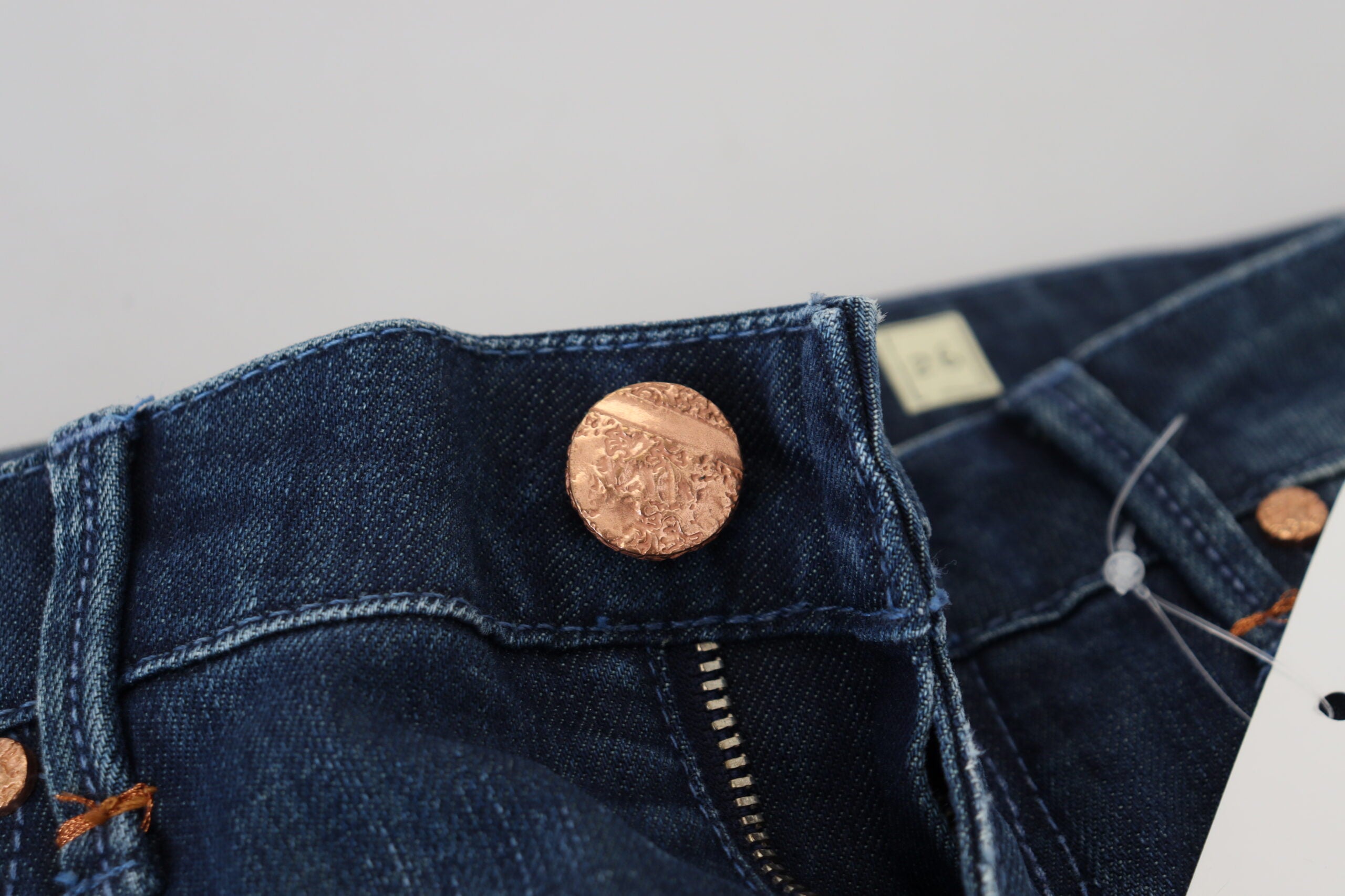 Blue Cotton Slim Fit Women Casual Denim Jeans - ventzia