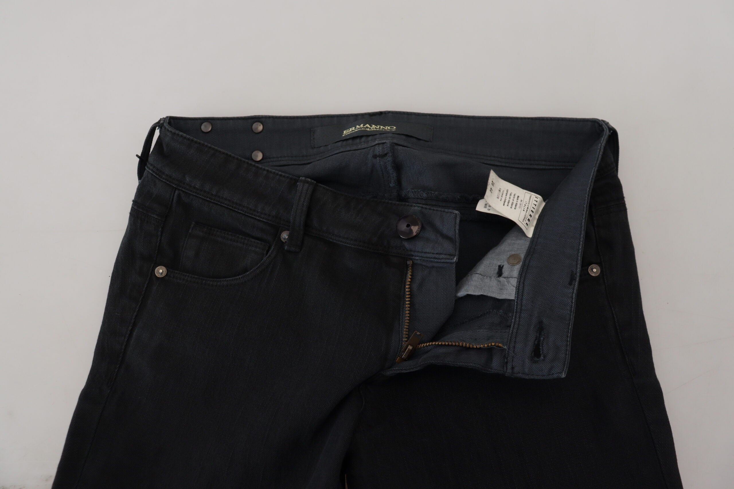 Black Cotton Slim Fit Women Denim Jeans - ventzia