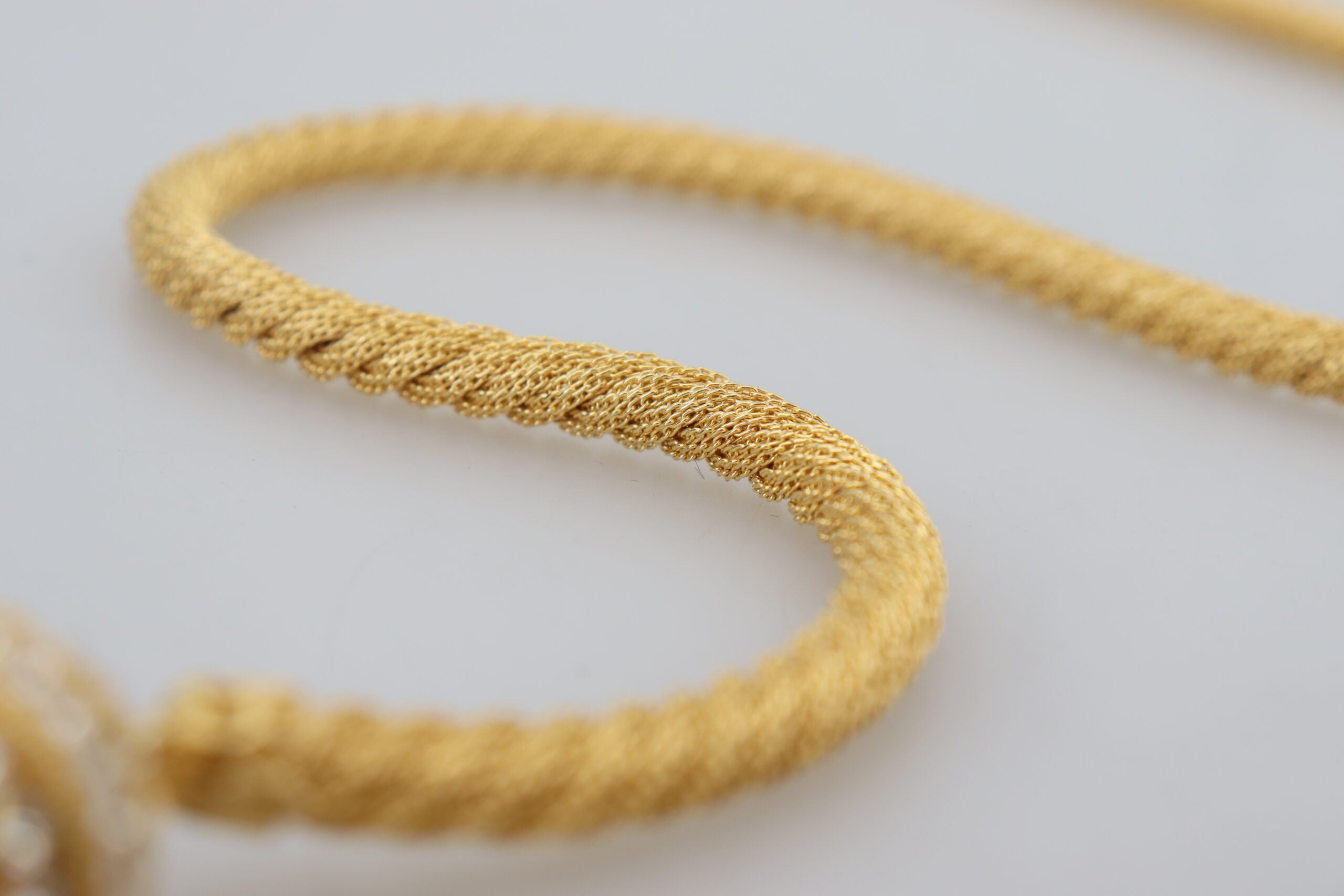 Gold Brass Sicily Crystal Robe Statement Necklace - ventzia