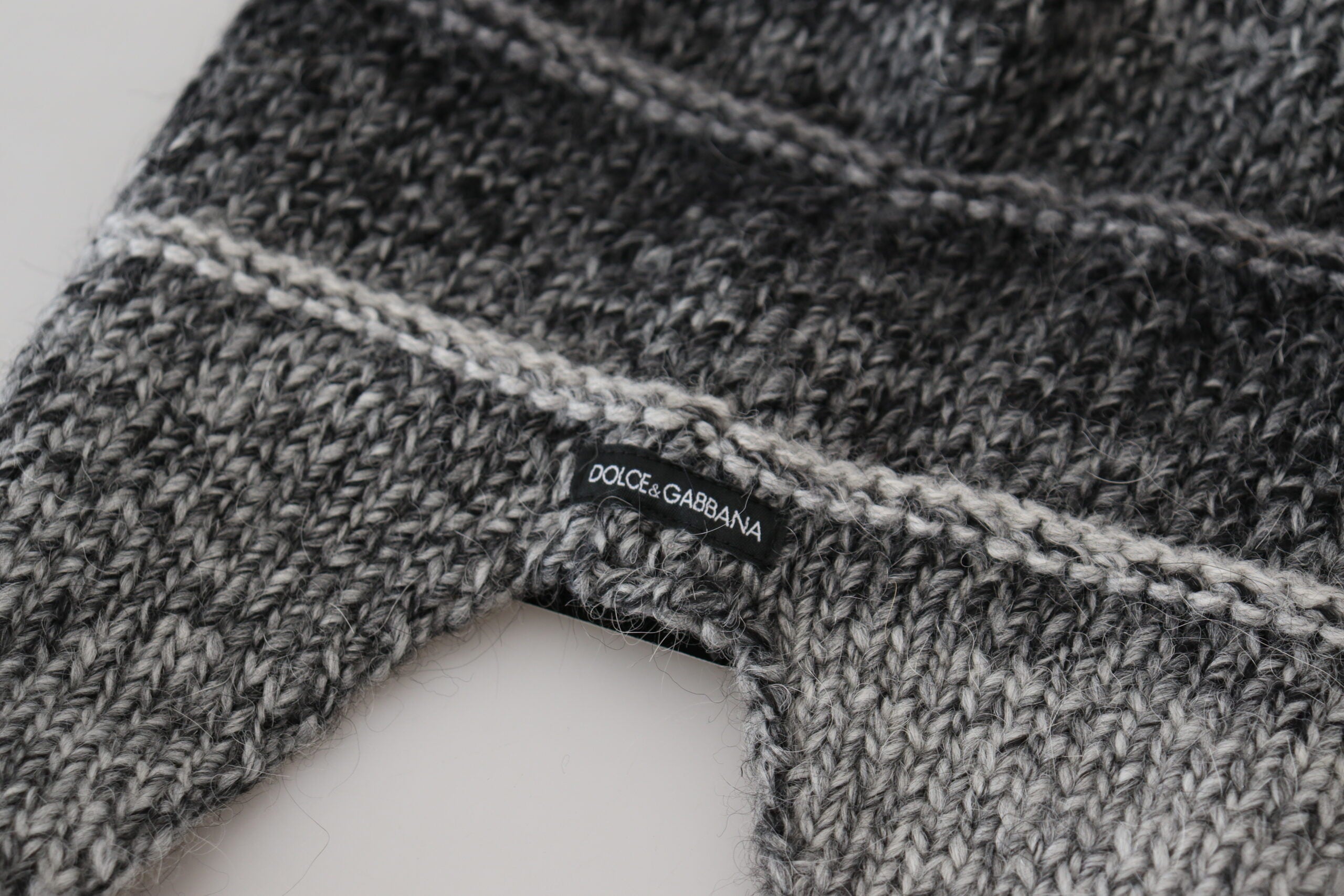 Gray Warm Fleece Ear Flaps Knit Beanie Hat - ventzia