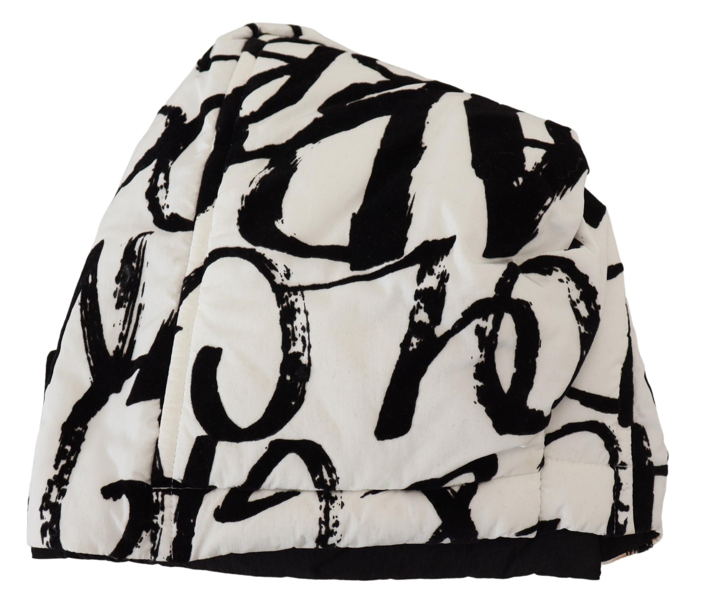 White Printed Nylon Women Winter Beanie Cap Hat - ventzia