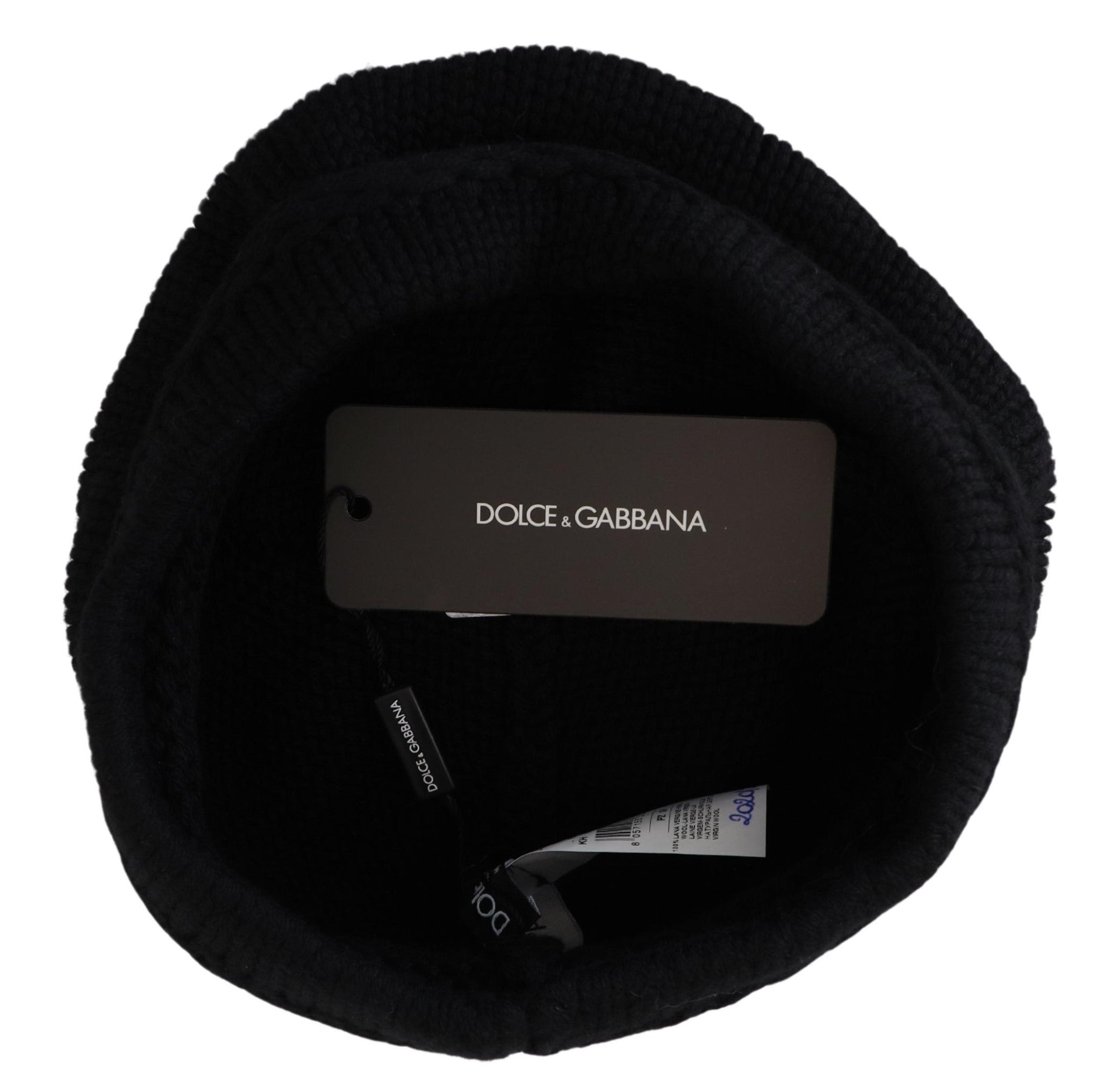 Black Virgin Wool Women Winter Beanie Cap Hat - ventzia