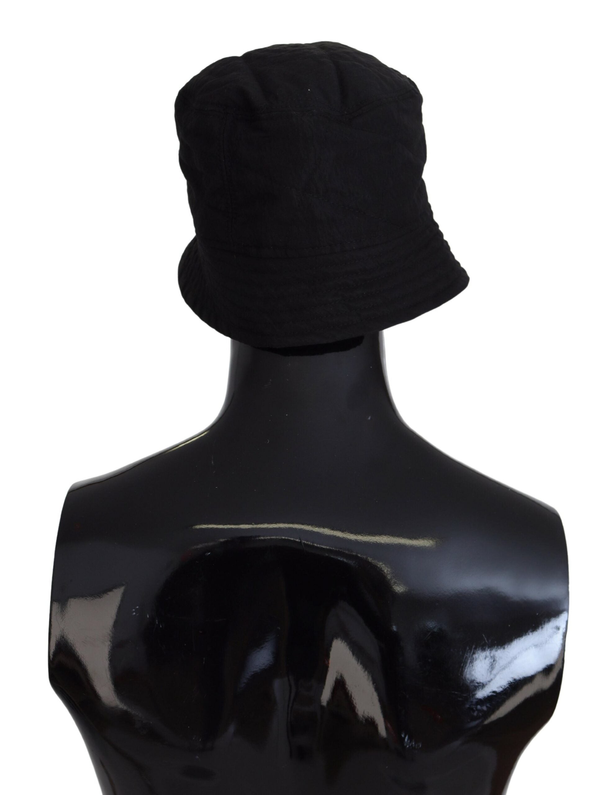 Black Nylon Women Bucket Cap Hat - ventzia