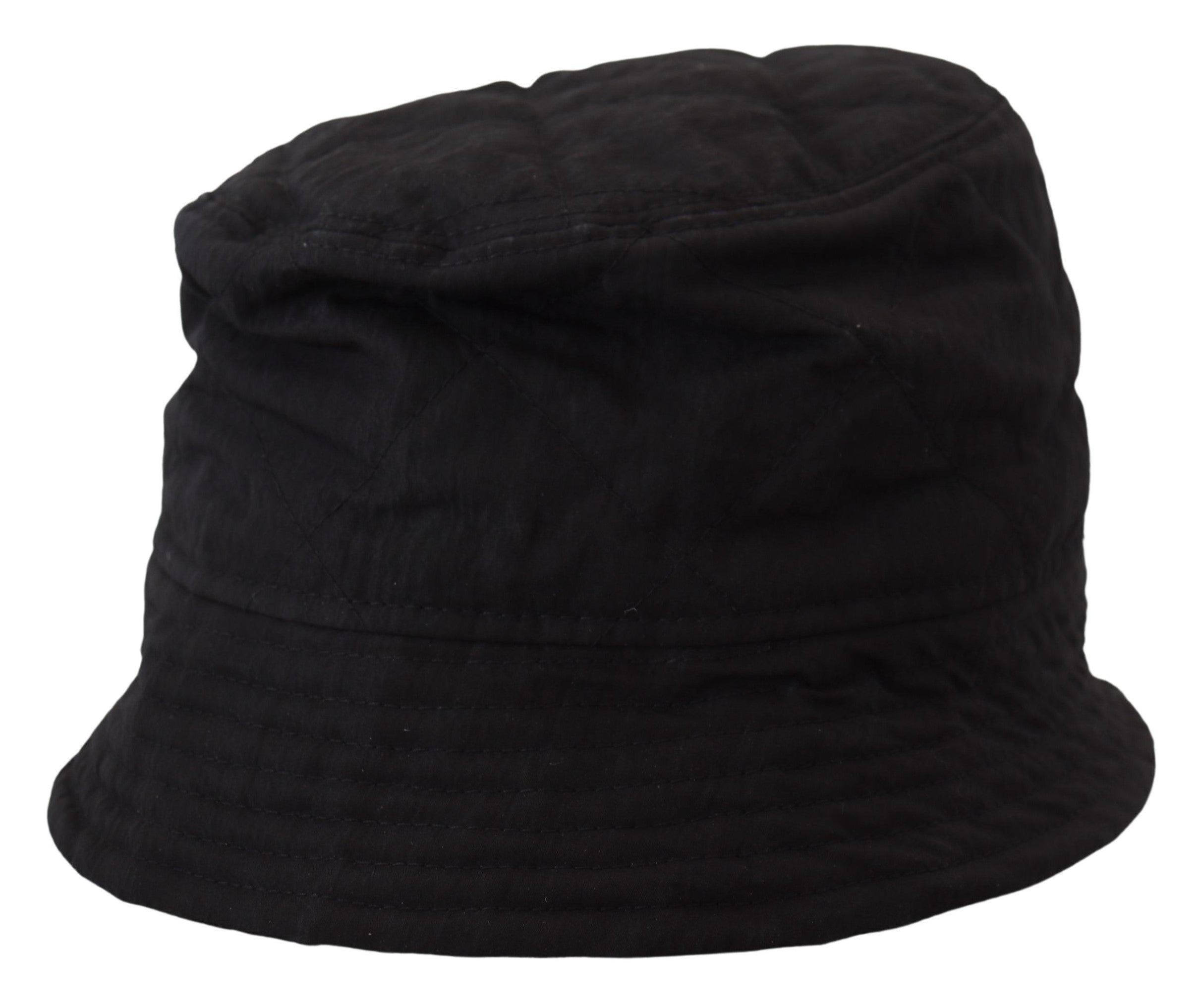 Black Nylon Women Bucket Cap Hat - ventzia