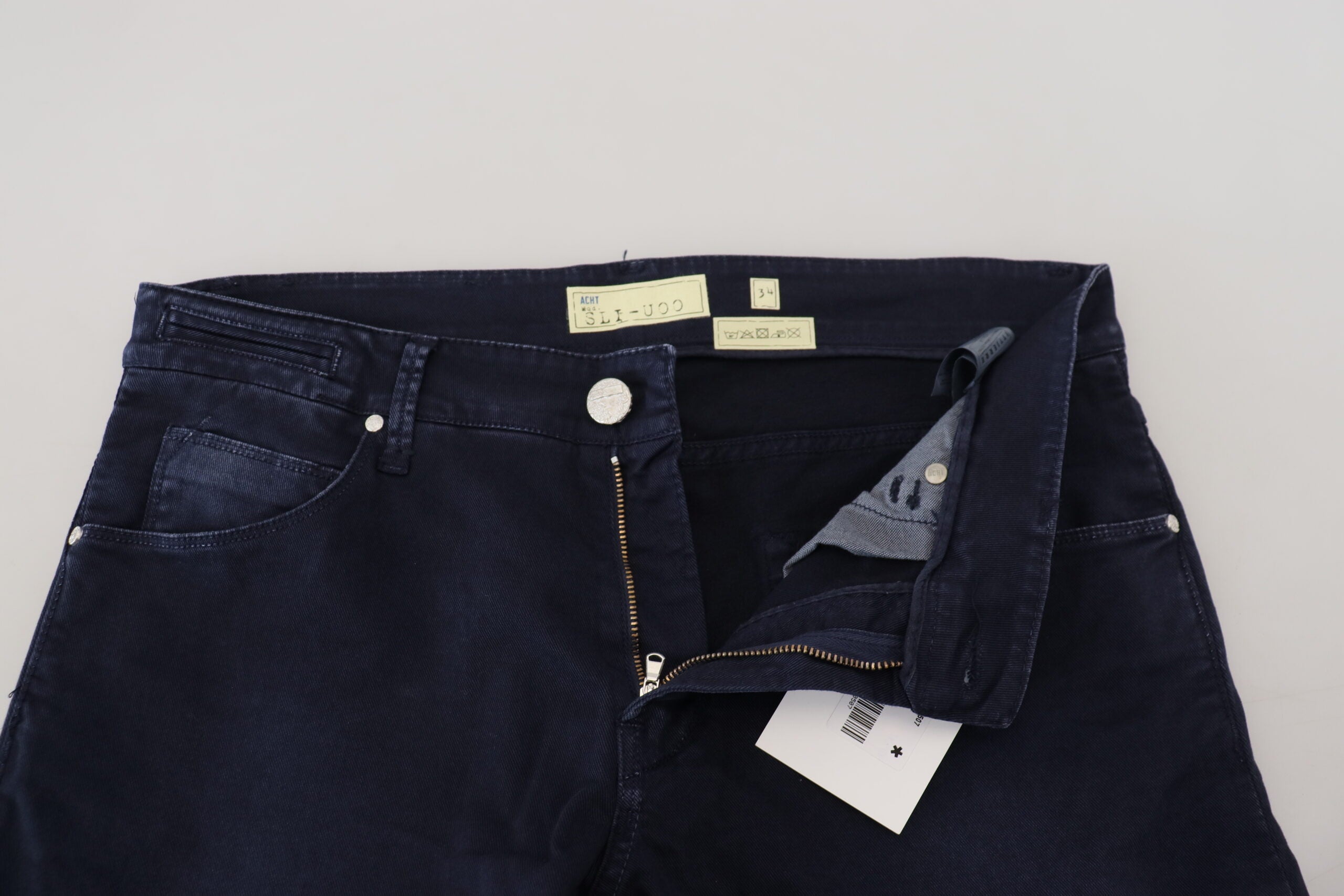 Blue Cotton Tapered Slim Fit Men Casual Denim Jeans - ventzia