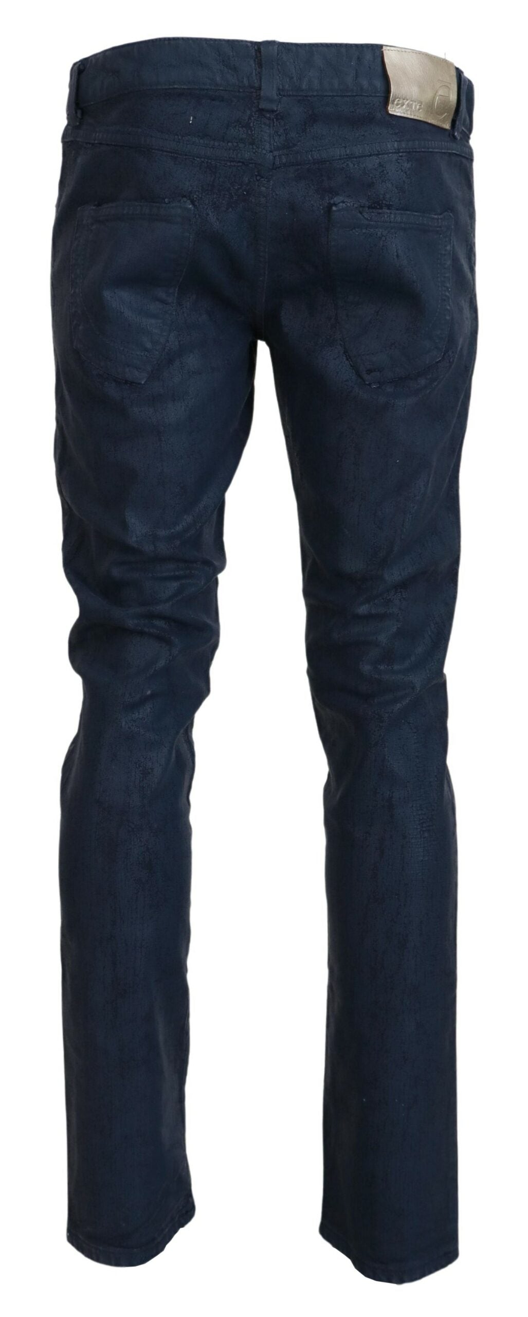 Blue Cotton Tapered Slim Fit Men Casual Denim Jeans - ventzia