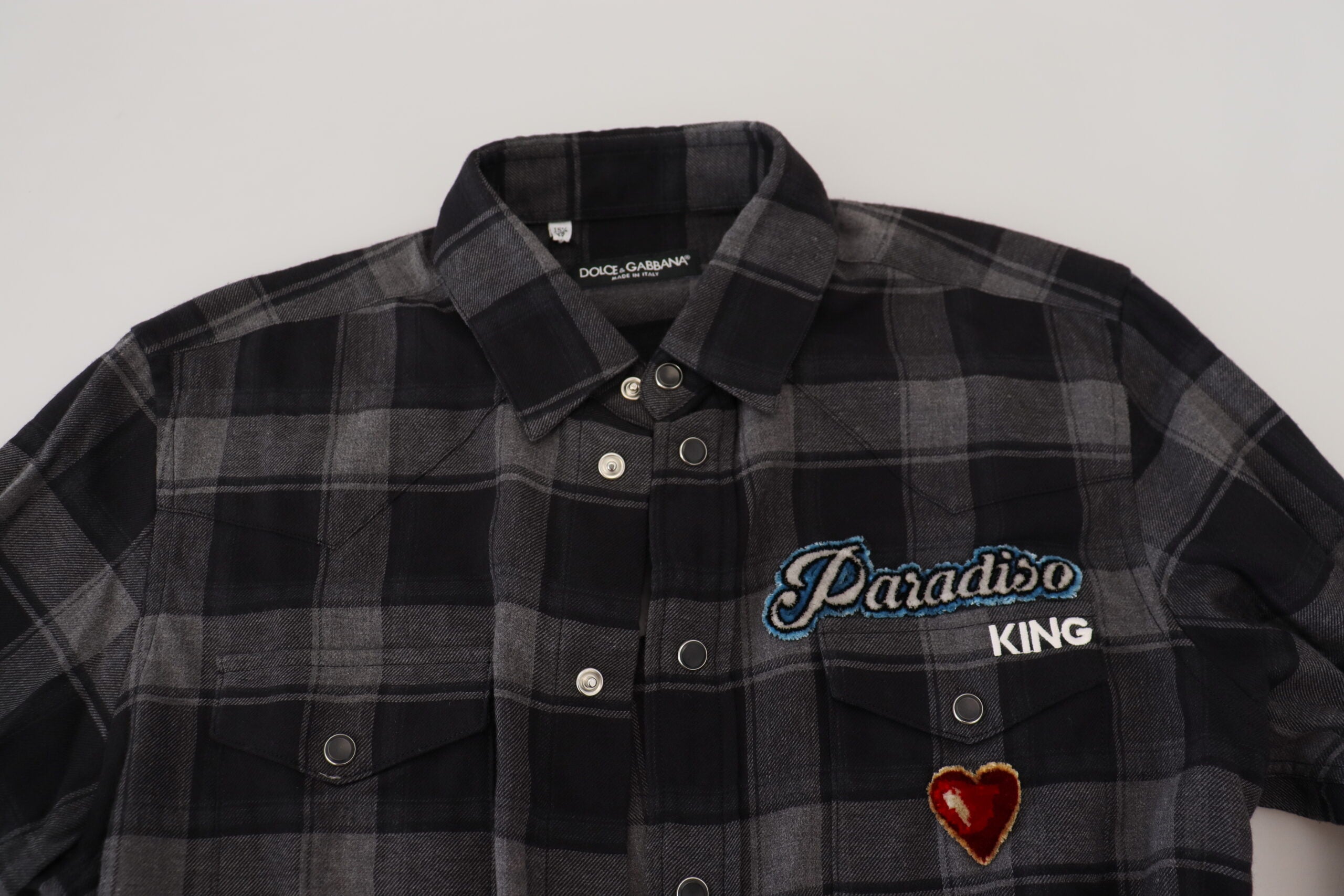 Black Gray Check Men Long Sleeves Shirt - ventzia