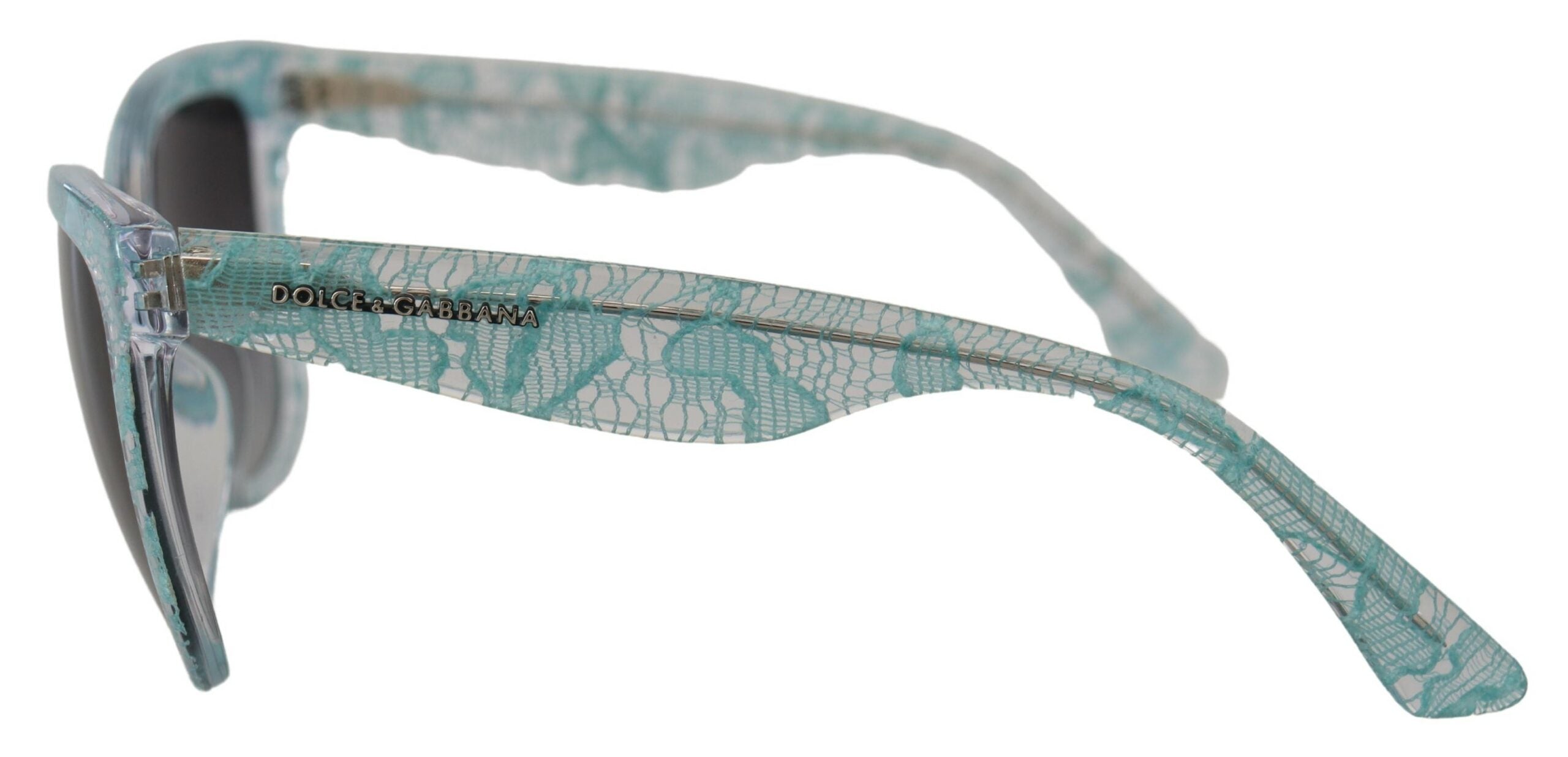 Blue DG4190 Lace Crystal Acetate Butterfly Sunglasses - ventzia