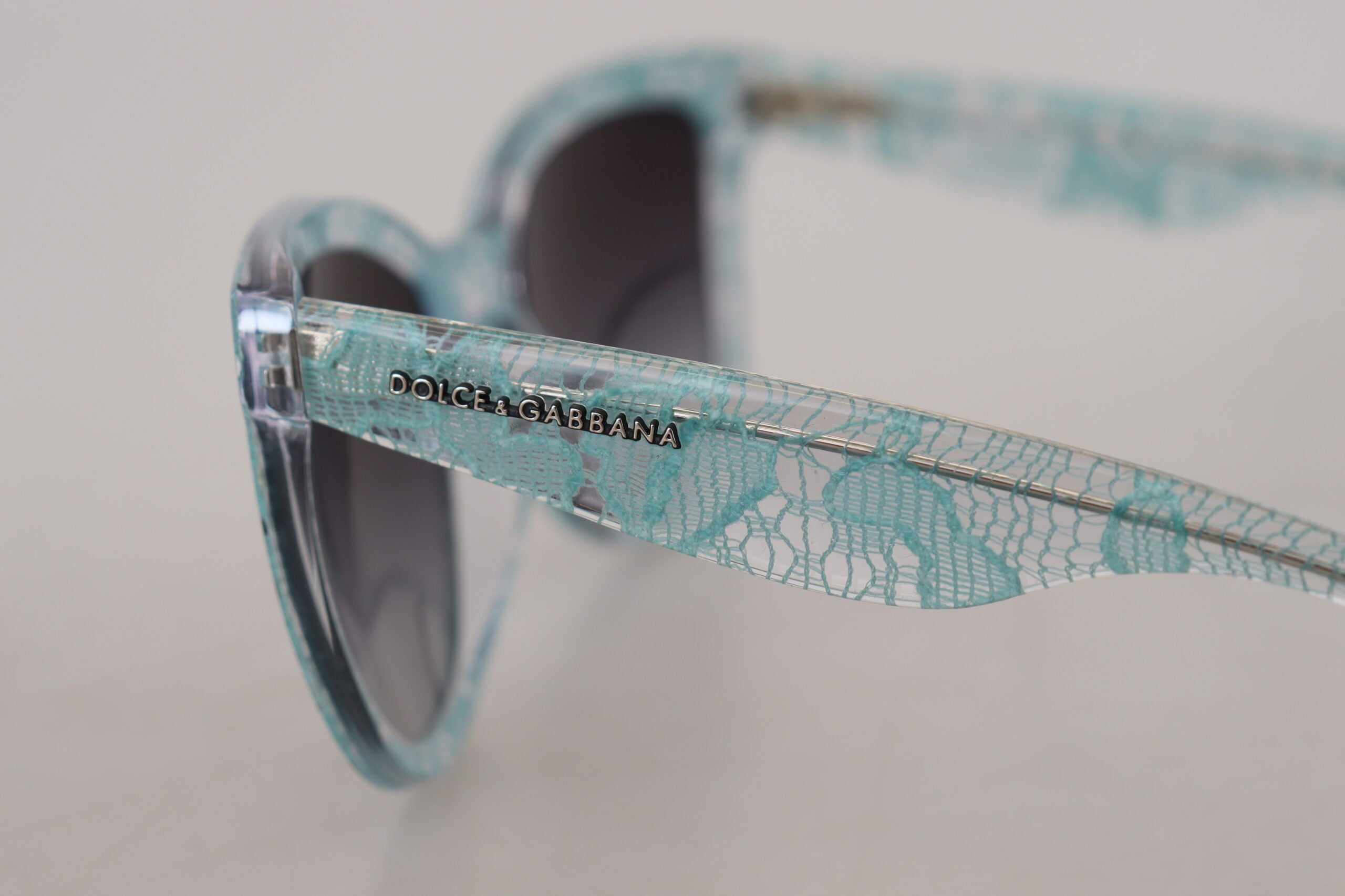 Blue DG4190 Lace Crystal Acetate Butterfly Sunglasses - ventzia
