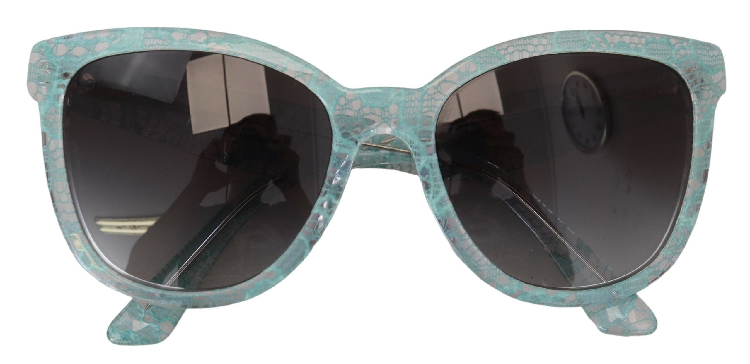 Blue DG4190 Lace Crystal Acetate Butterfly Sunglasses - ventzia