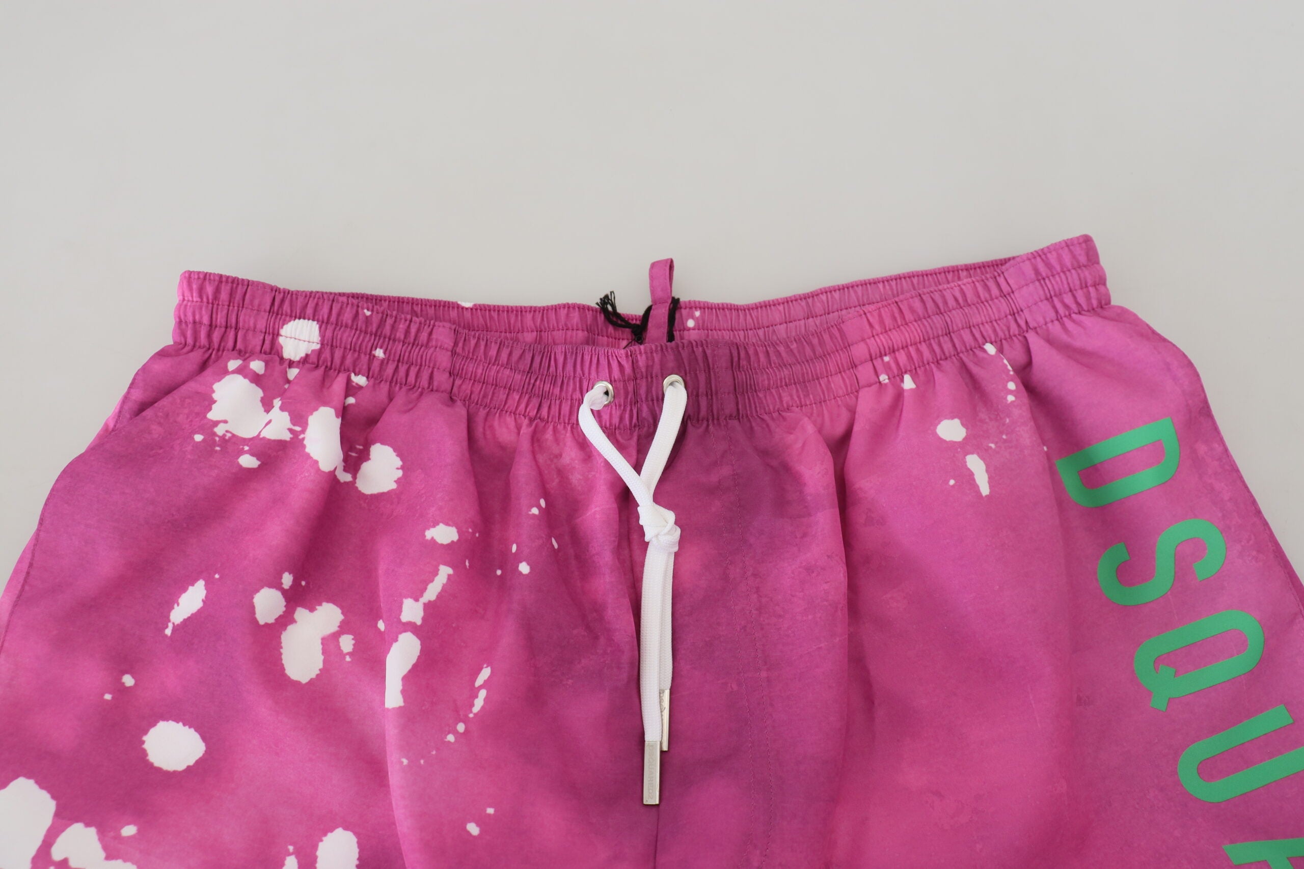 Pink Tie Dye Logo Men Beachwear Shorts Swimwear - ventzia