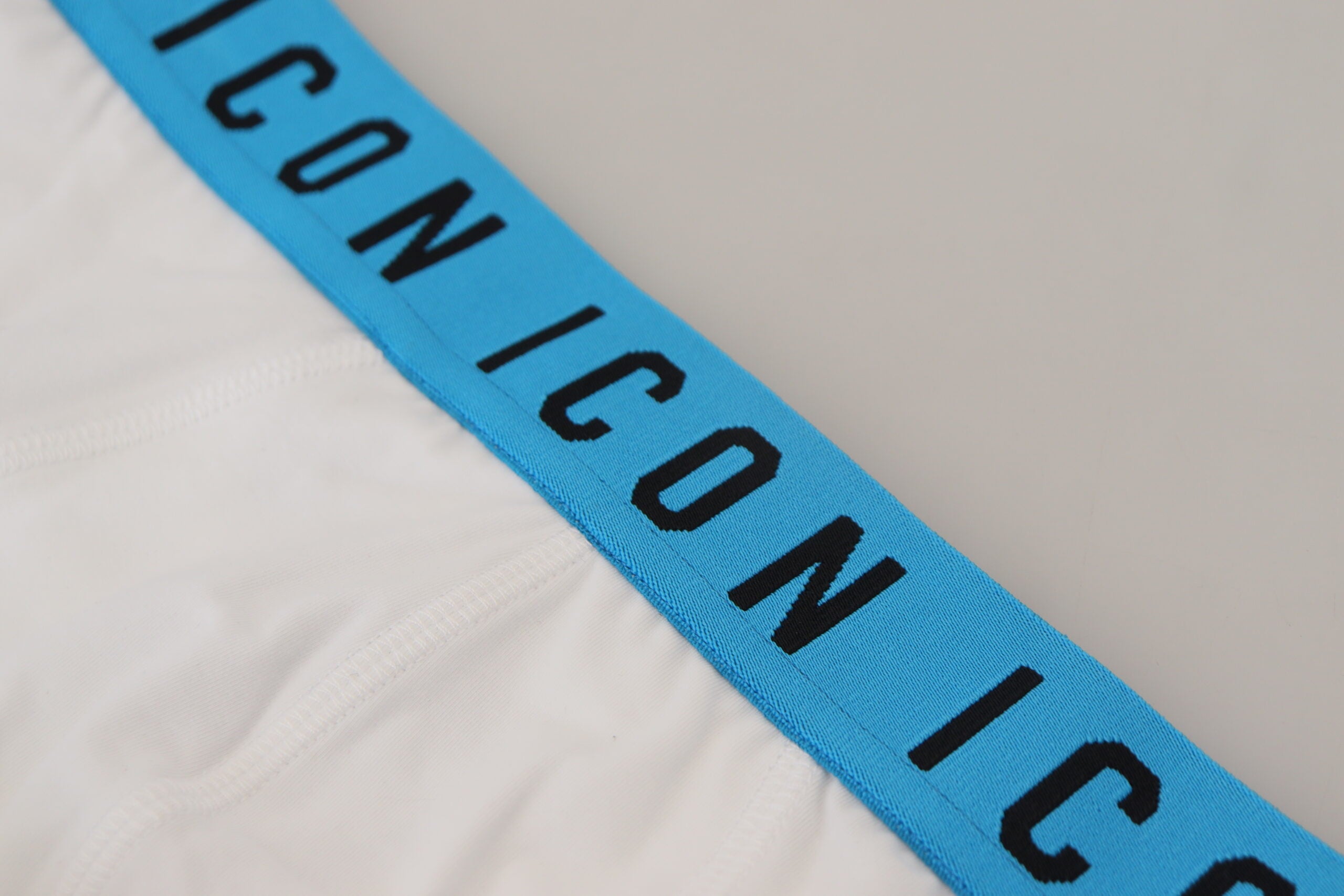 White Icon Logo Cotton Stretch Men Brief Underwear - ventzia