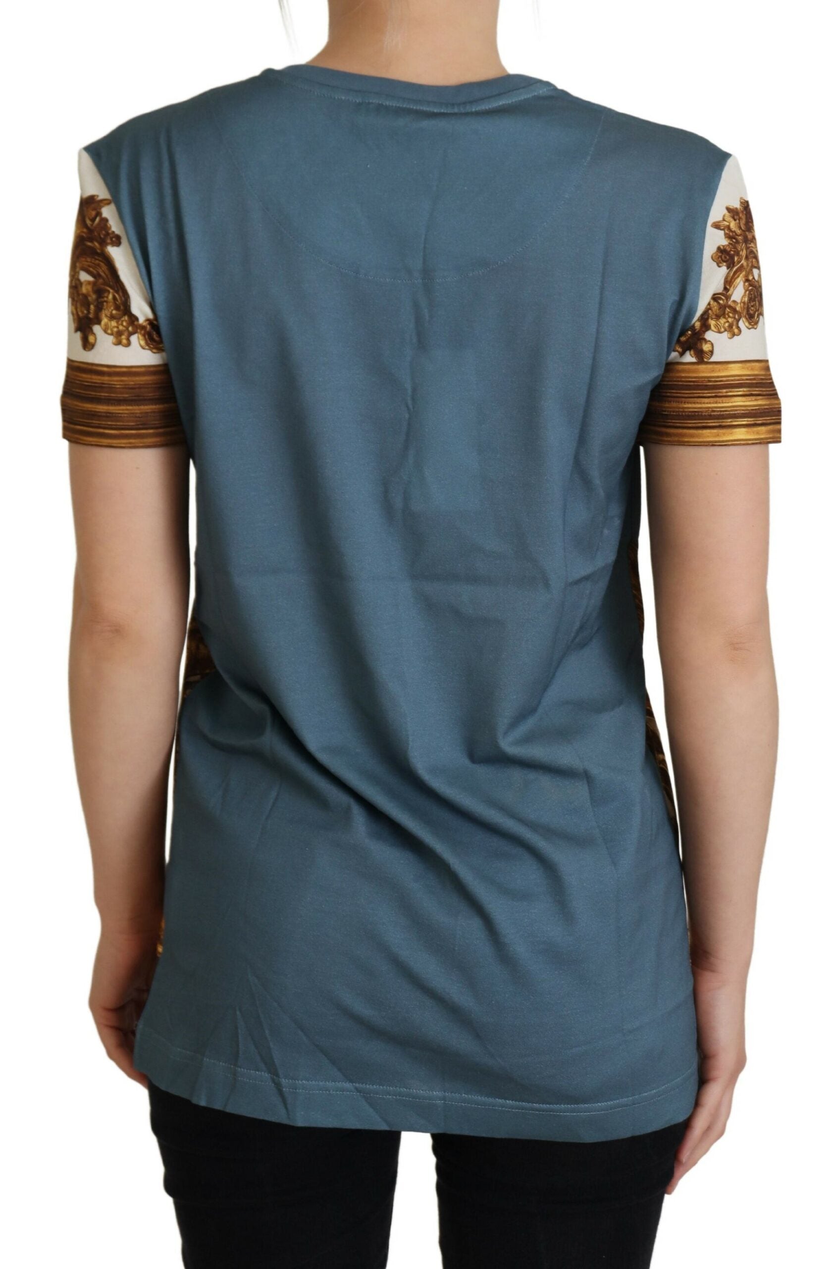Multicolor DG Logo Angel Printed Shirt Top - ventzia