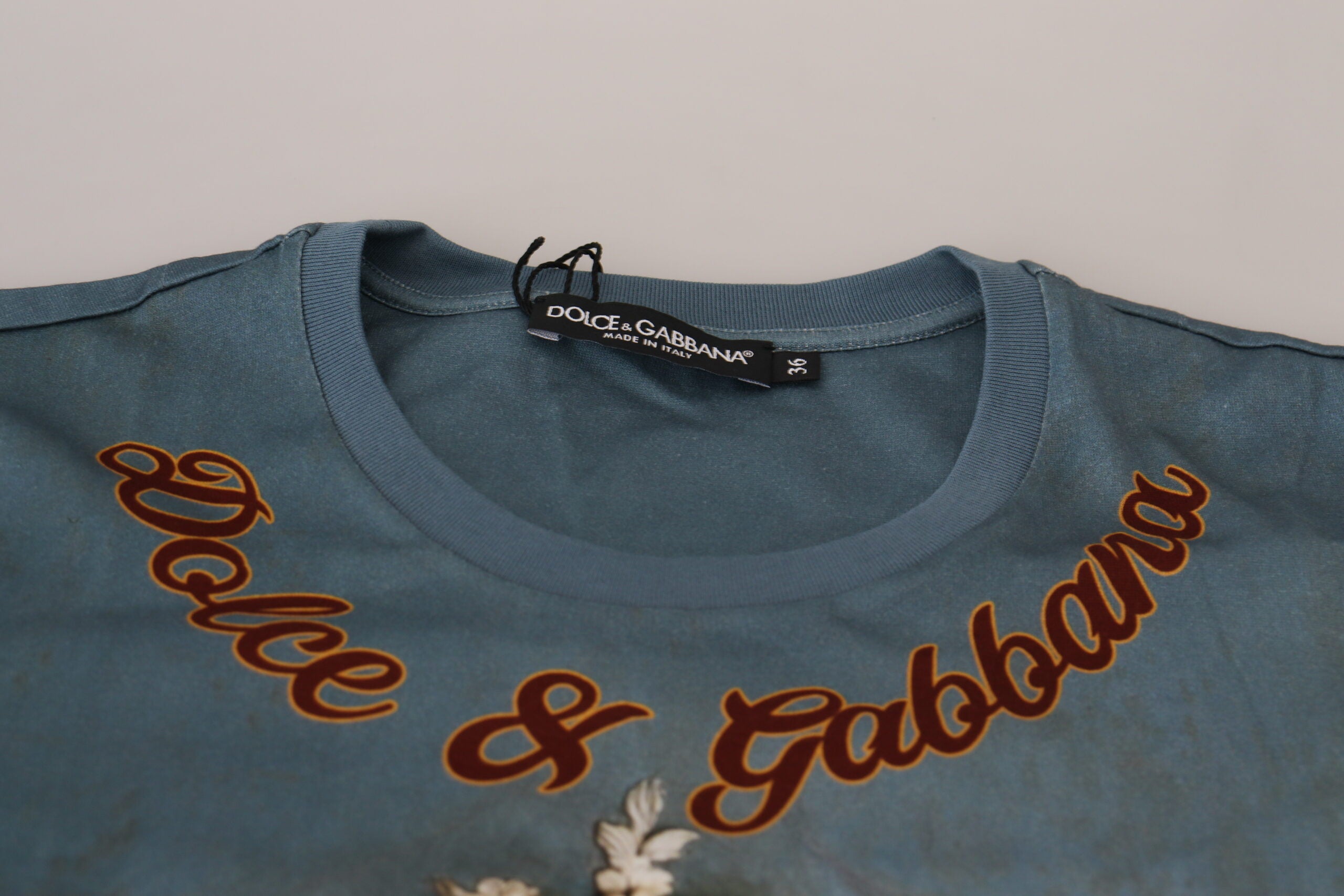 Multicolor DG Logo Angel Printed Shirt Top - ventzia