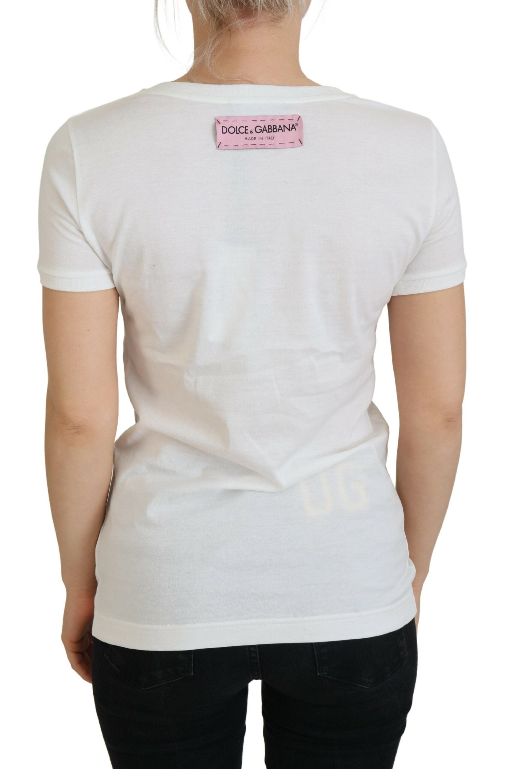 White Rose DGLogo Printed Short Sleeves Top - ventzia