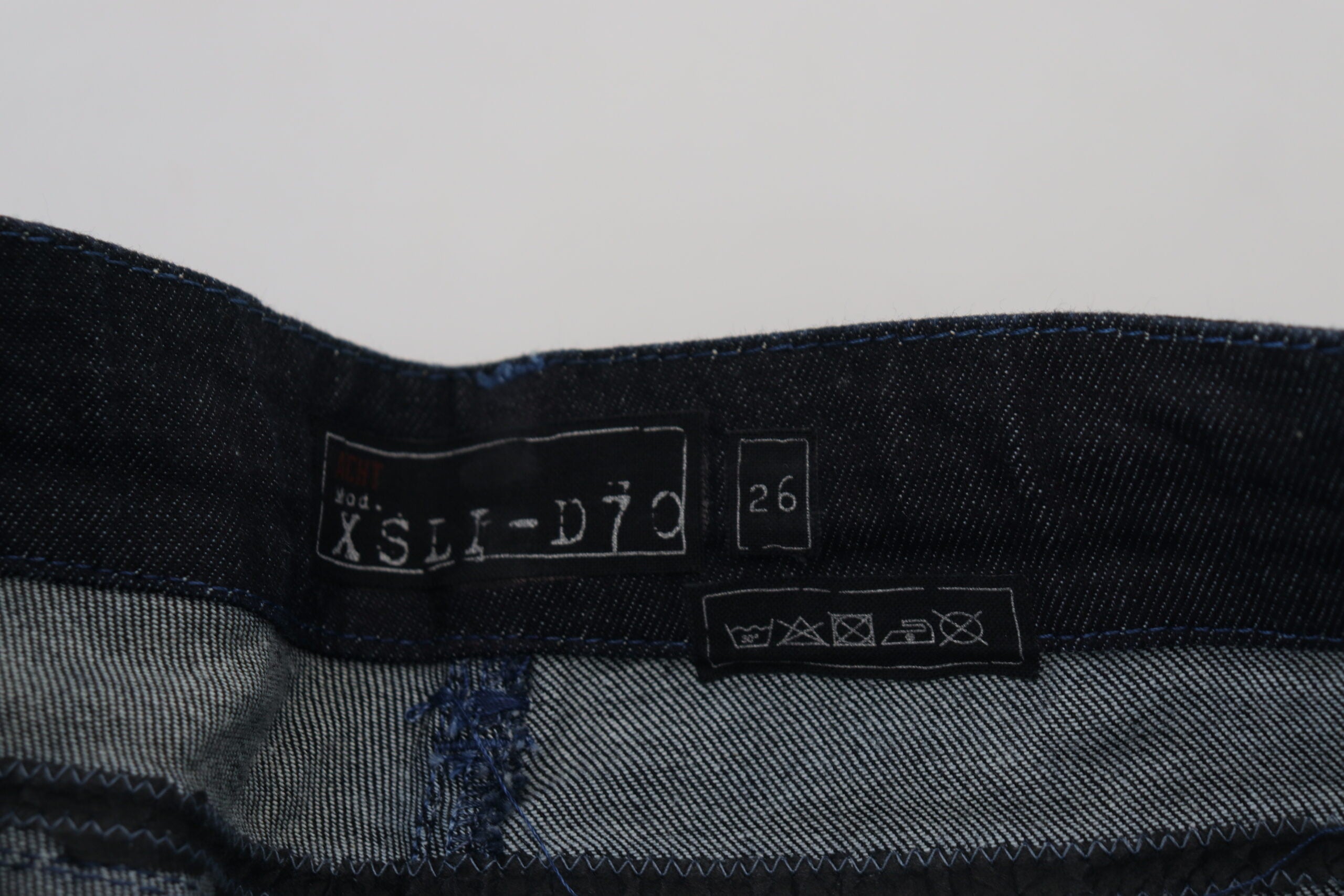 Dark Blue Low Waist Slim Fit Women Denim Jeans - ventzia