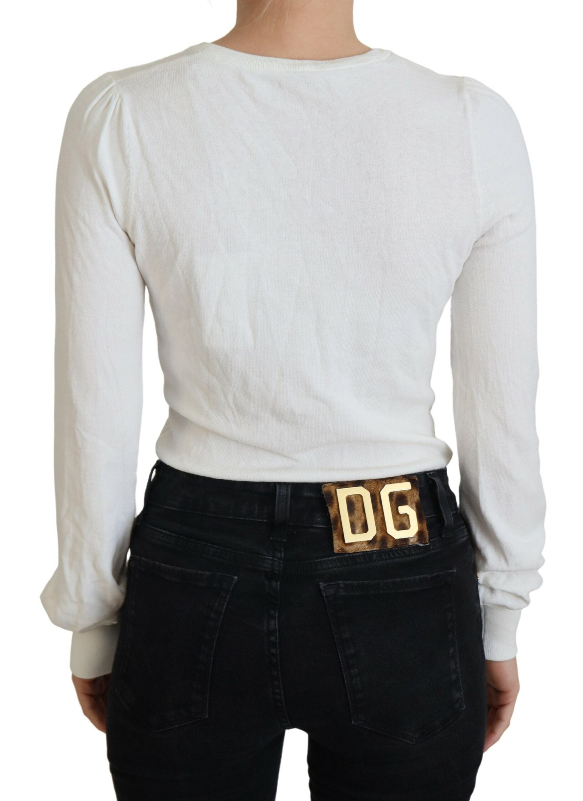 Ivory V-Neck Long Sleeves Women Blouse Top - ventzia