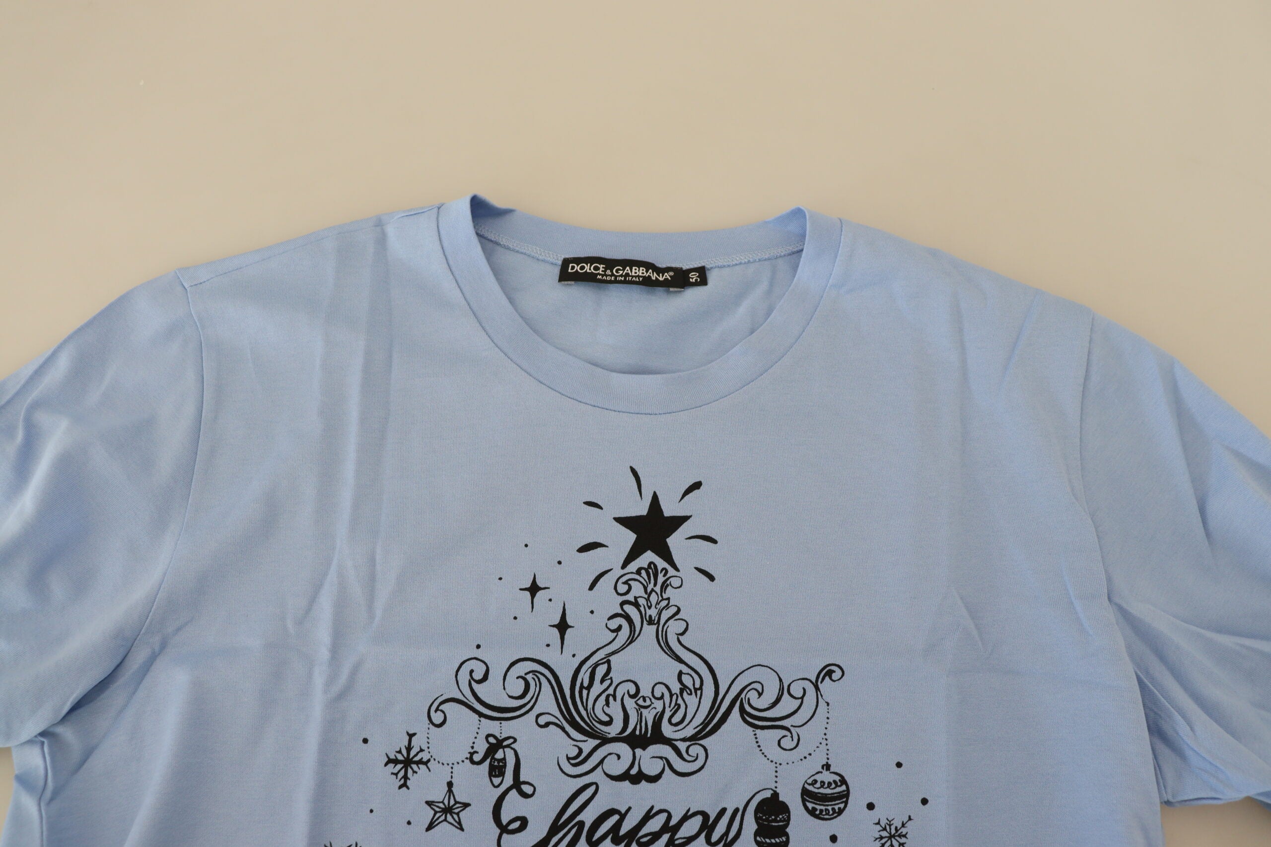 Light Blue Happy New Year 2017 Cotton T-shirt - ventzia