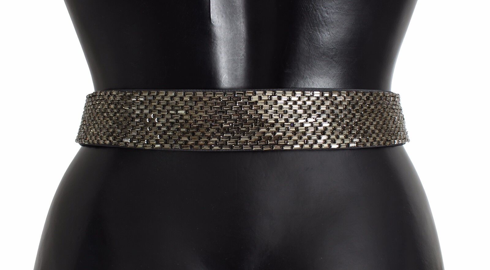 Multicolor Wide Crystal Buckle Sequined Belt - ventzia