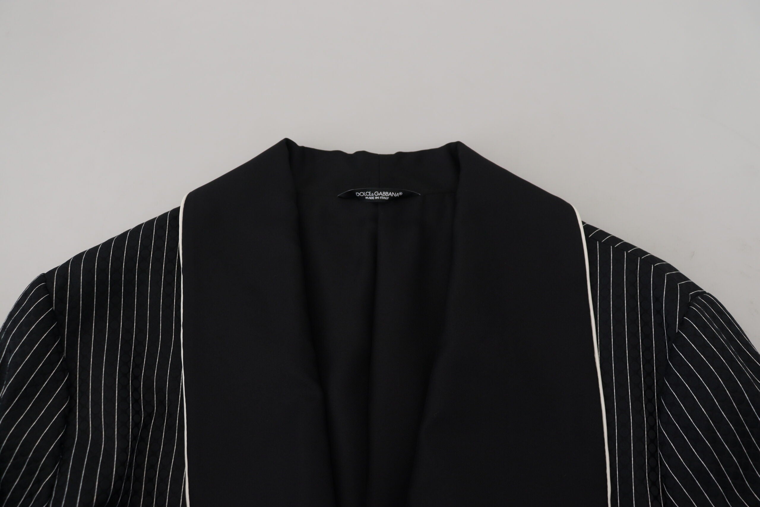 Black Robe Striped DG Patch Jacket Men Blazer - ventzia