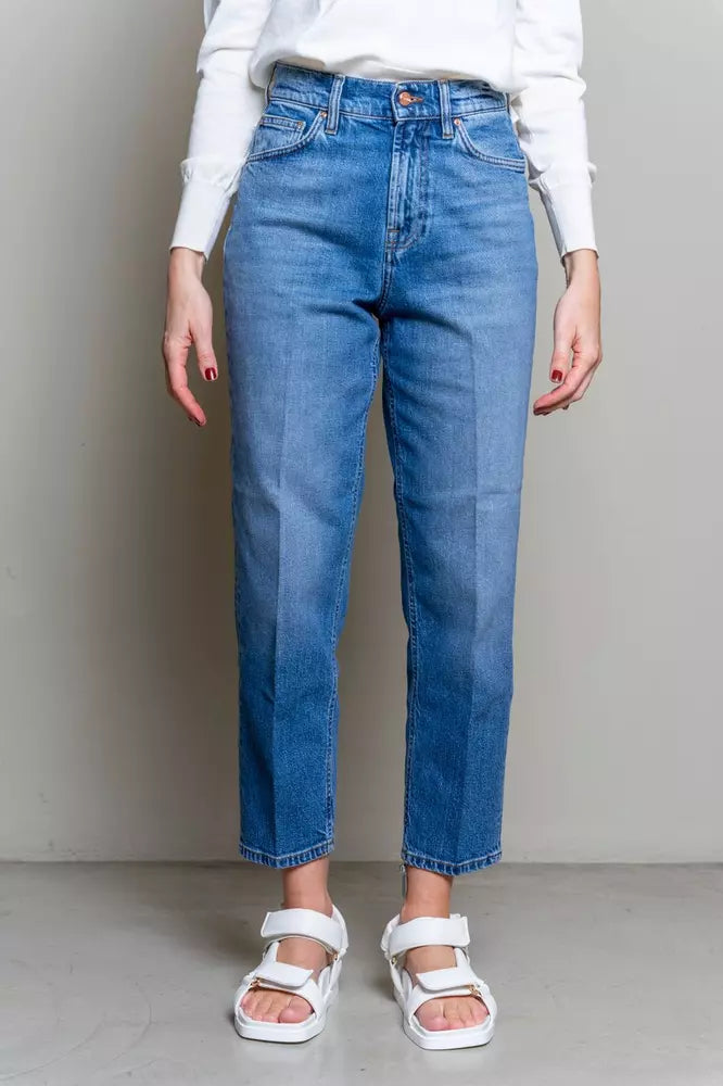 Elevated Blue High-Waist Denim for Women - ventzia