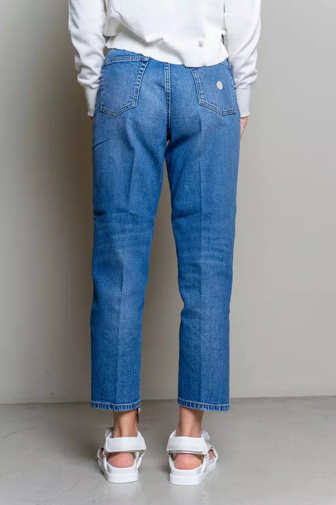 Elevated Blue High-Waist Denim for Women - ventzia
