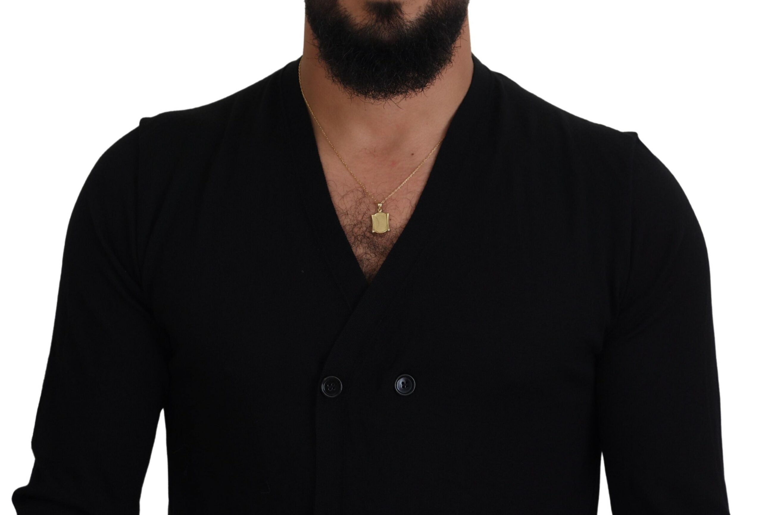 Black Cashmere Button Down Cardigan Sweater - ventzia