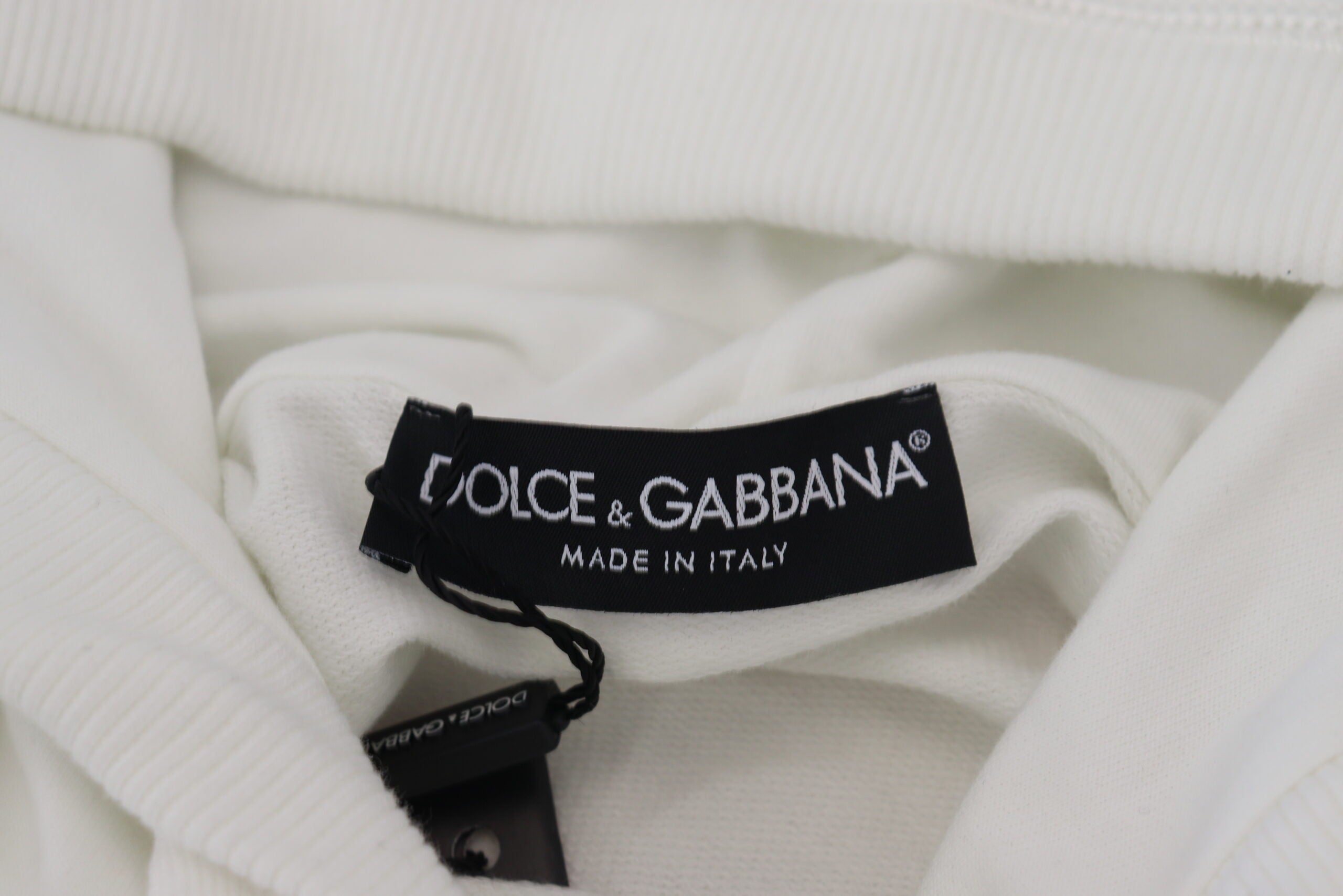 White Cotton Hooded Sweatshirt Logo Sweater - ventzia