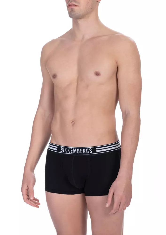 Black Cotton Men's Trunk Pack - ventzia