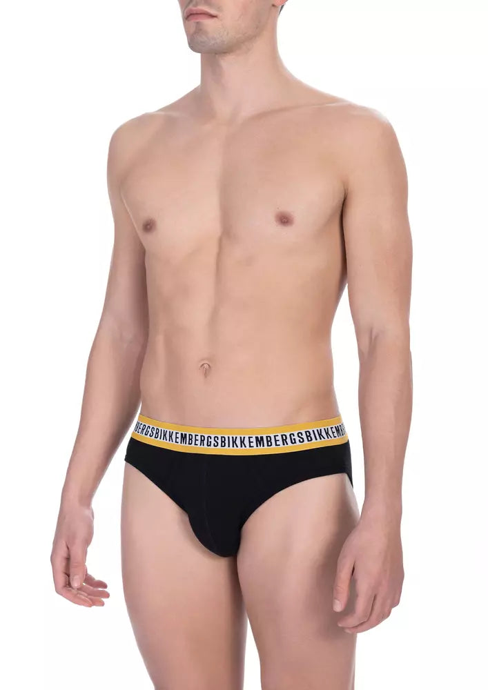 "Black Cotton Men Brief Pack" - ventzia