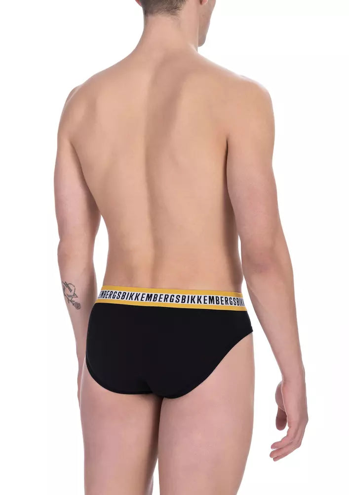 "Black Cotton Men Brief Pack" - ventzia