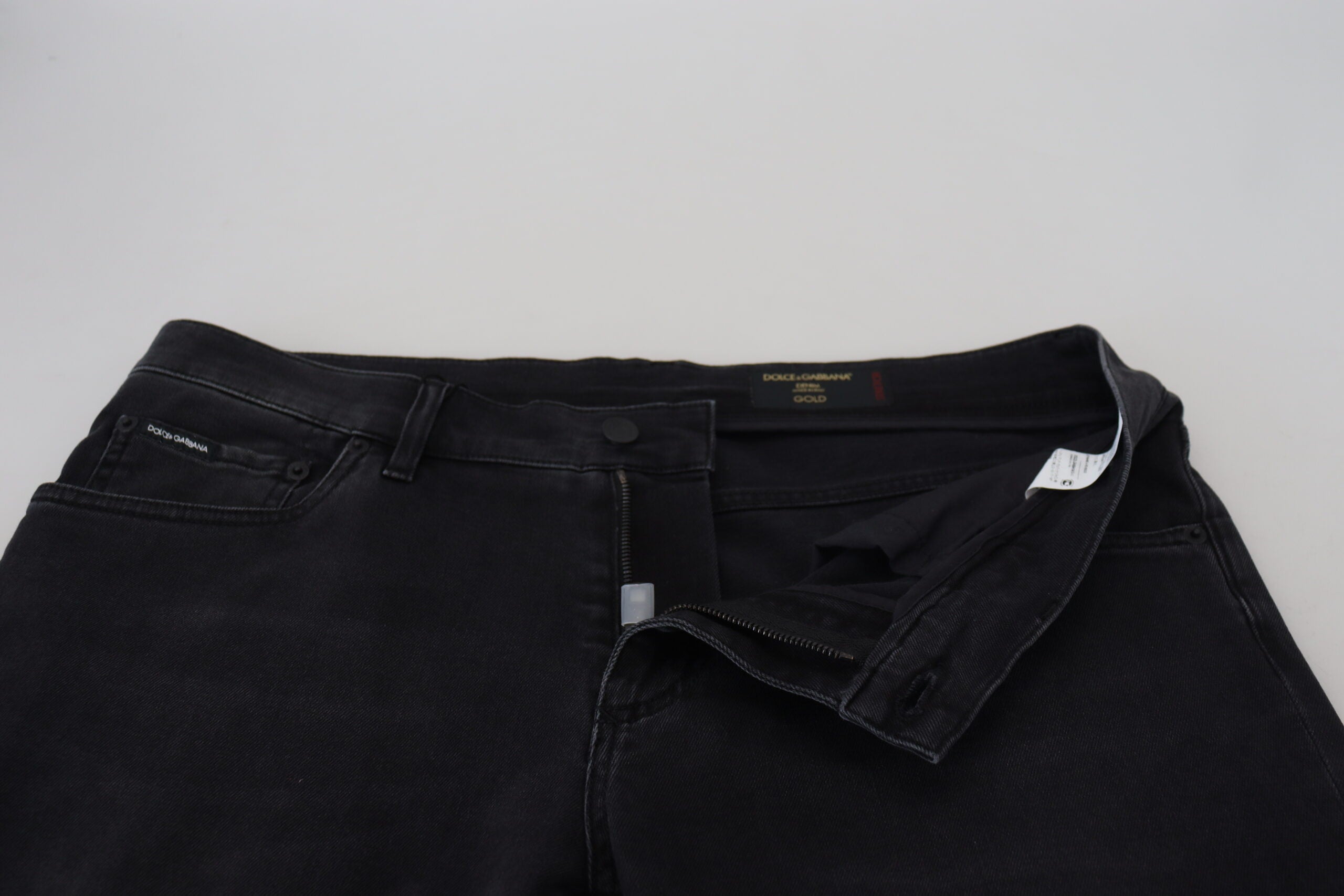 Black Angel Embroidery Skinny Denim Jeans - ventzia