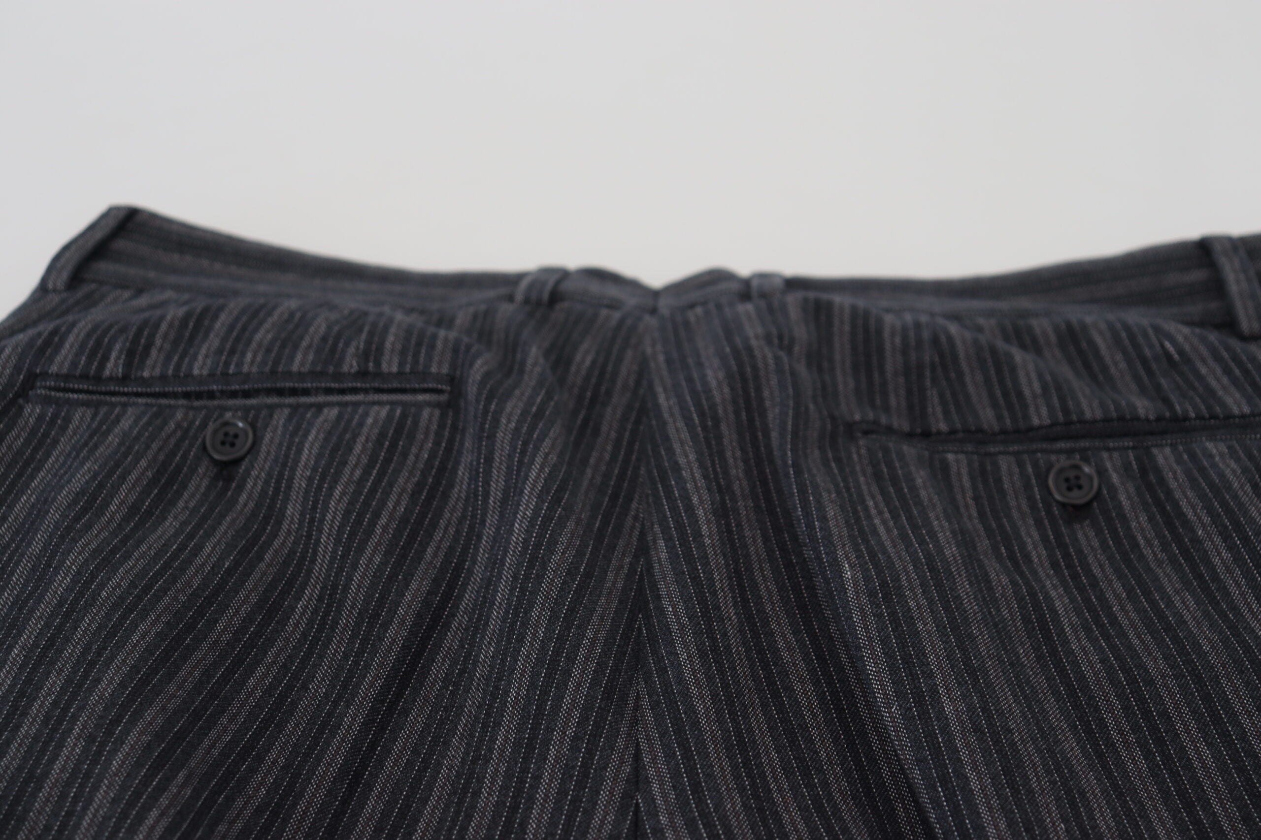 Dark Gray Stripes Chino Dress Pants - ventzia