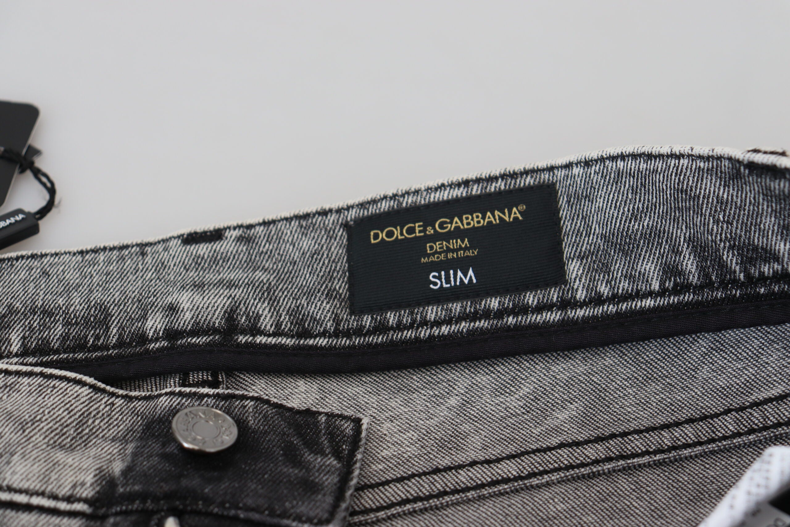 Grey Washed Cotton Slim Fit Men Denim Jeans - ventzia
